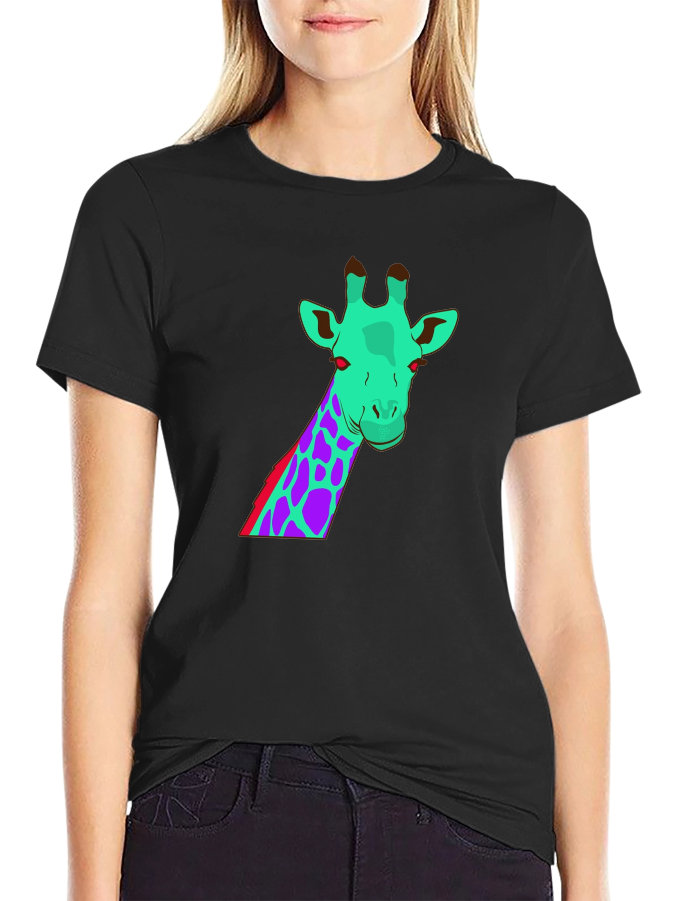 Funky Giraffe Graphic Tee - Unique Design