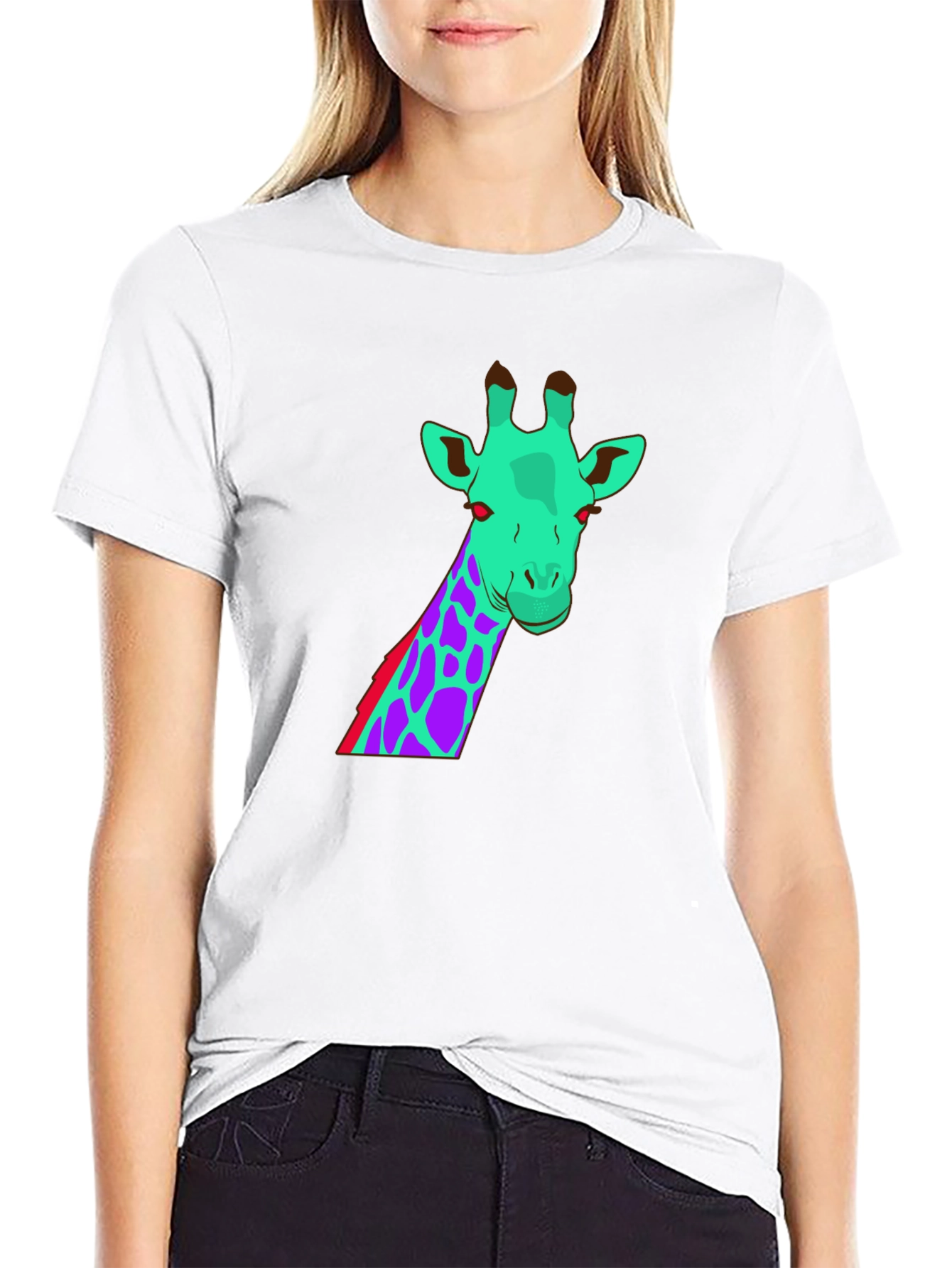 Funky Giraffe Graphic Tee - Unique Design