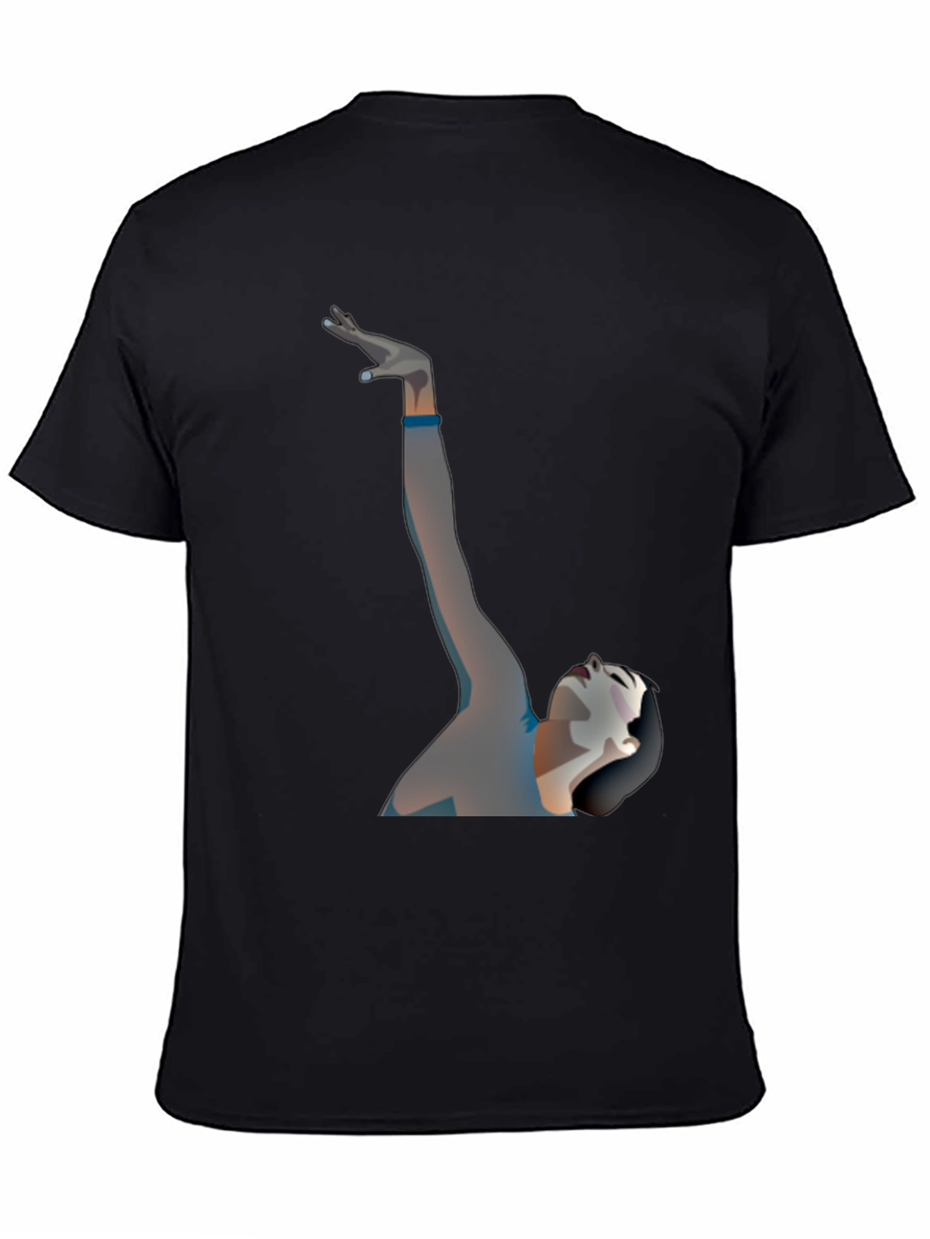 Stylish Black Graphic Tee - Artistic Design