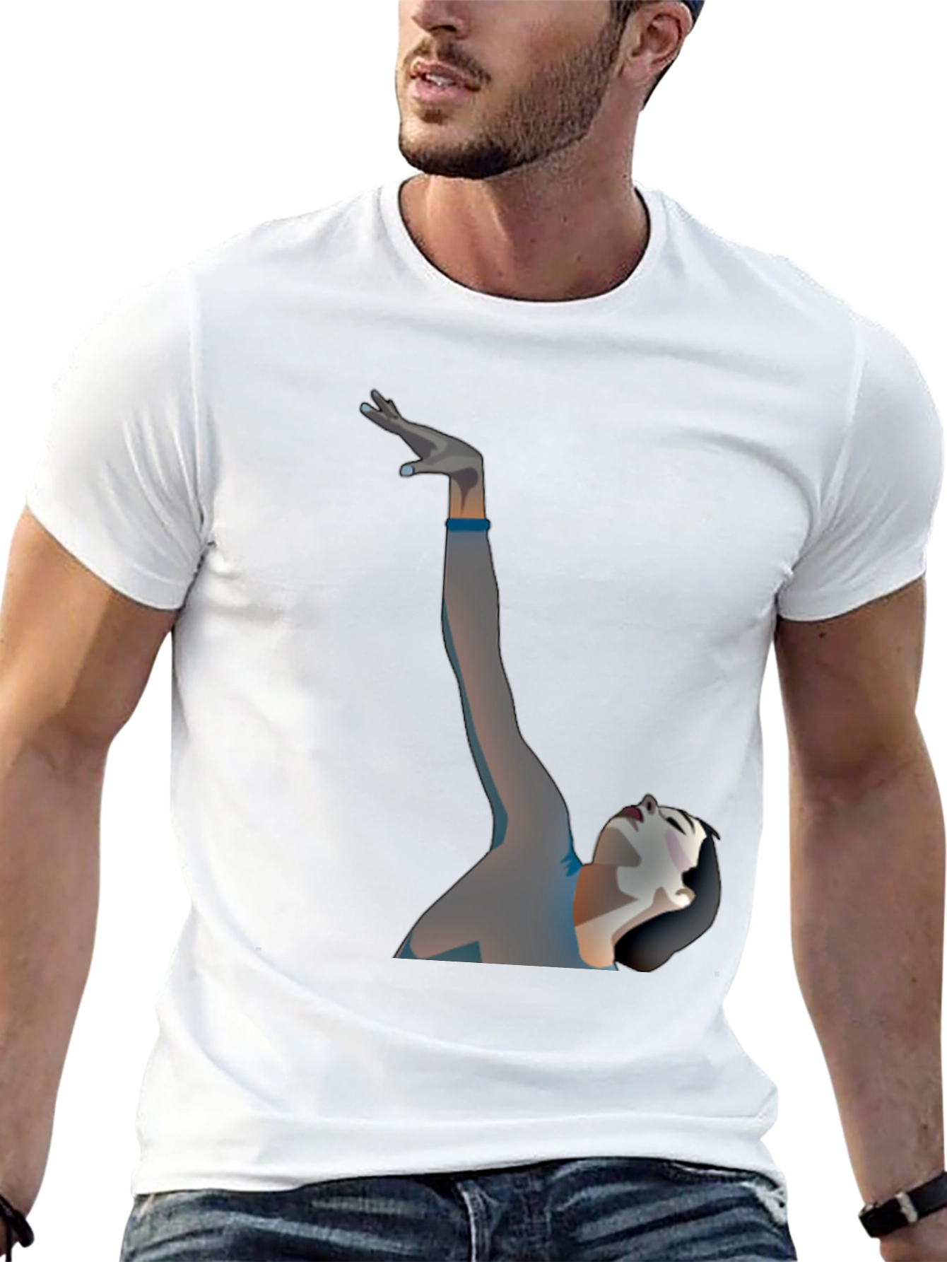 Stylish Black Graphic Tee - Artistic Design