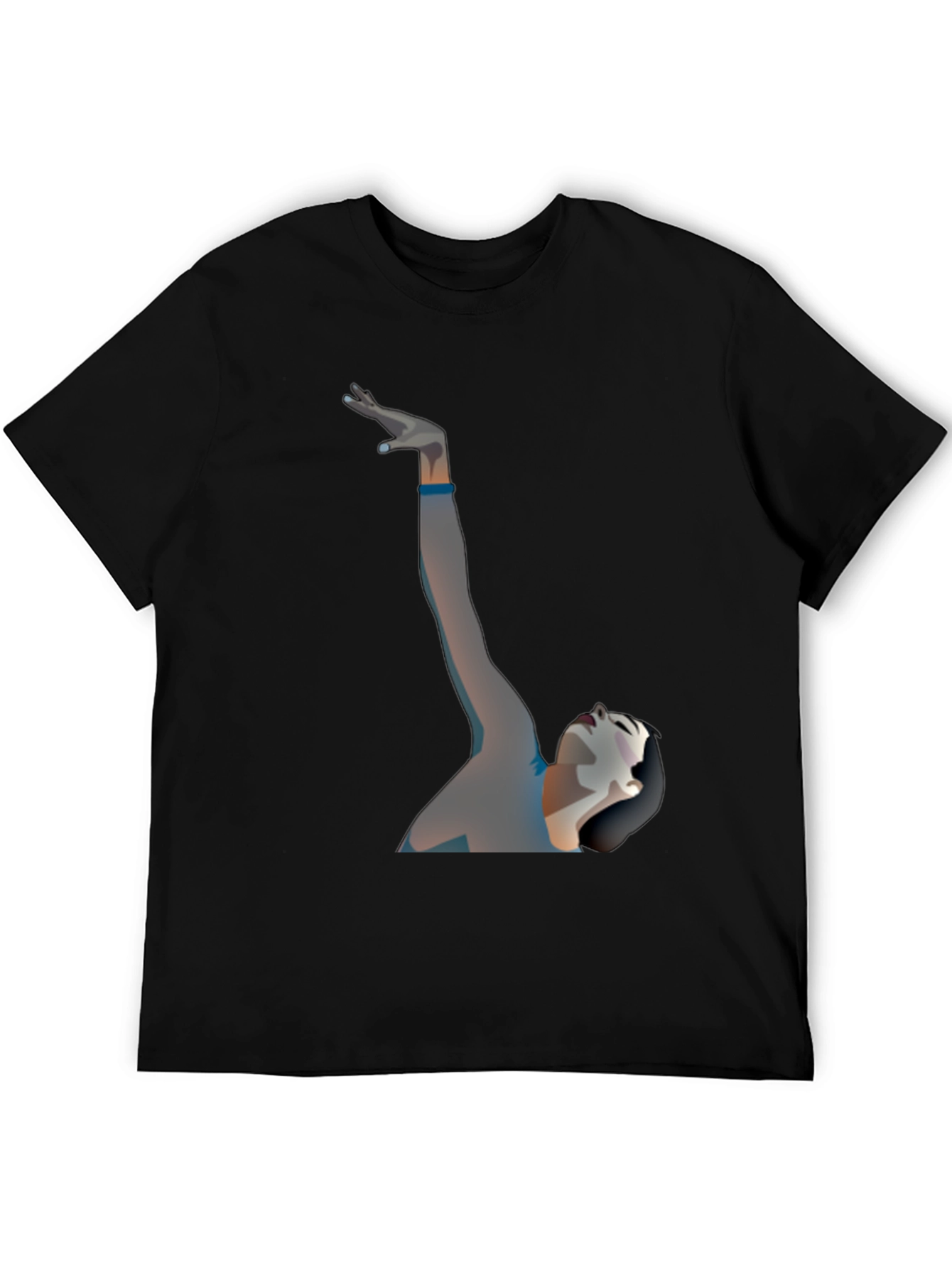 Stylish Black Graphic Tee - Artistic Design