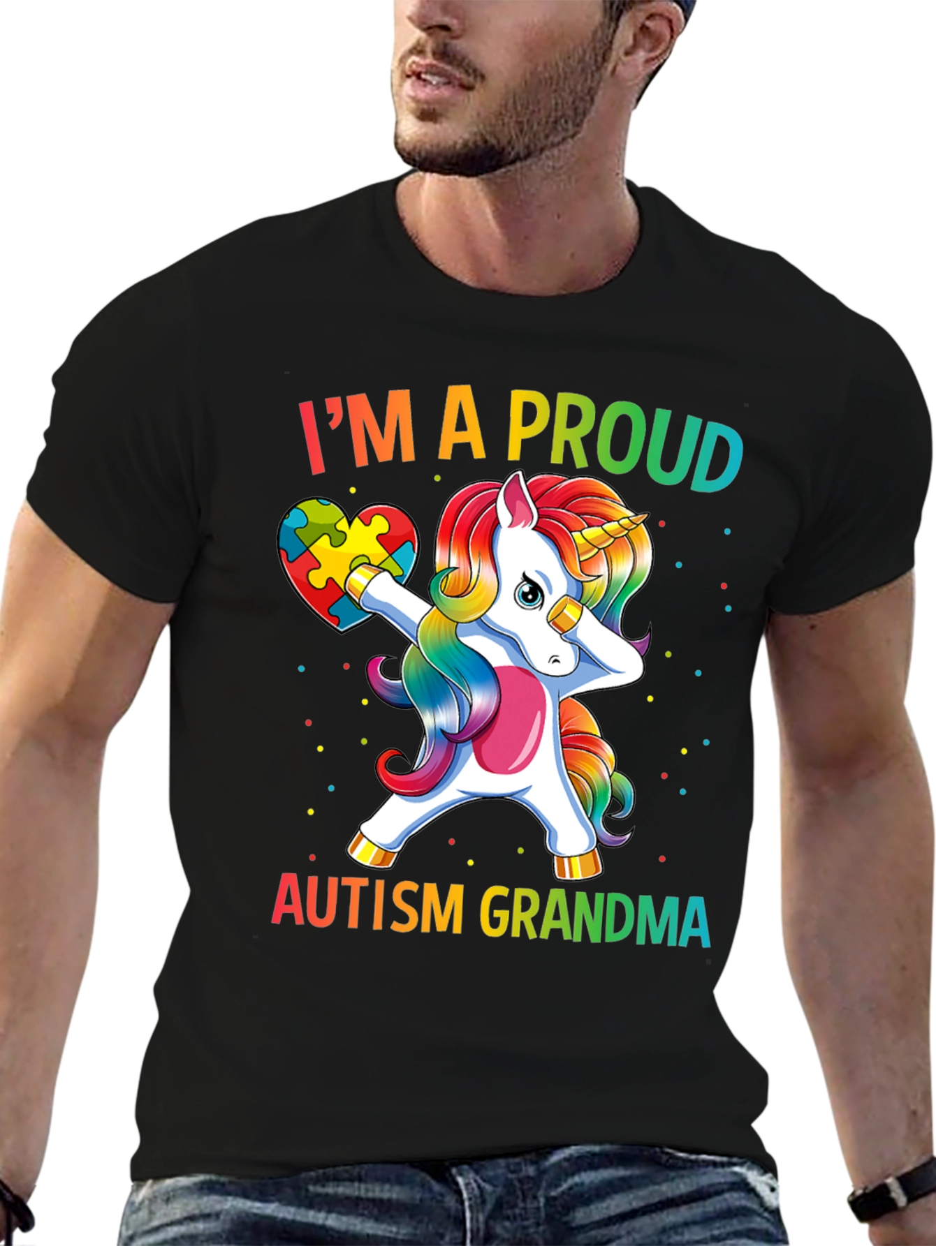 Proud Autism Grandma Unicorn T-Shirt