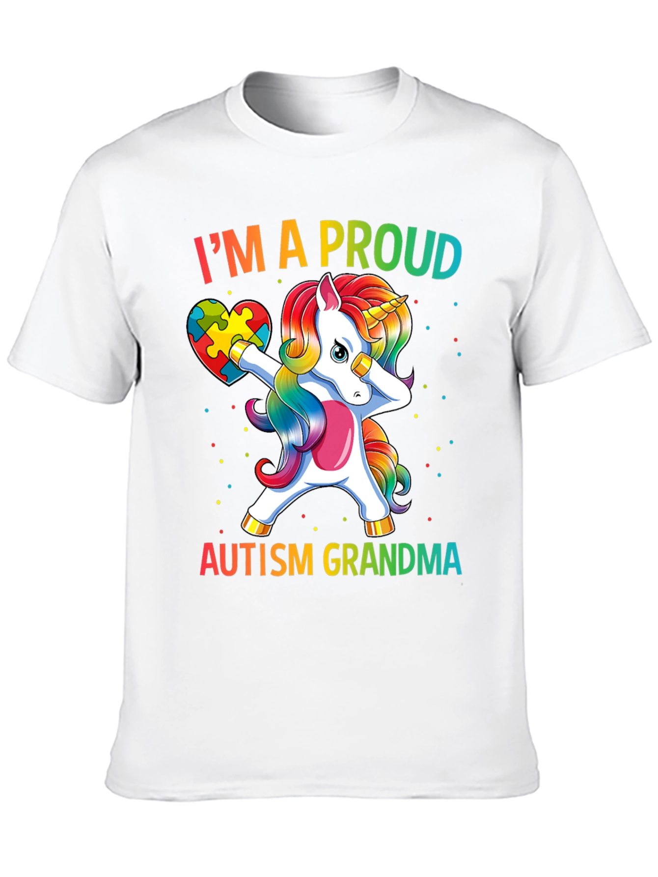 Proud Autism Grandma Unicorn T-Shirt