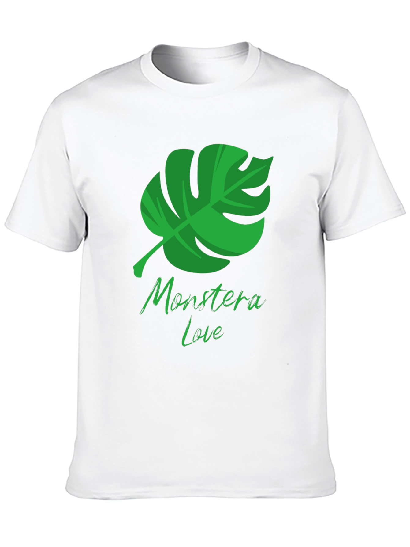Monstera Love Black T-Shirt - Tropical Plant Design