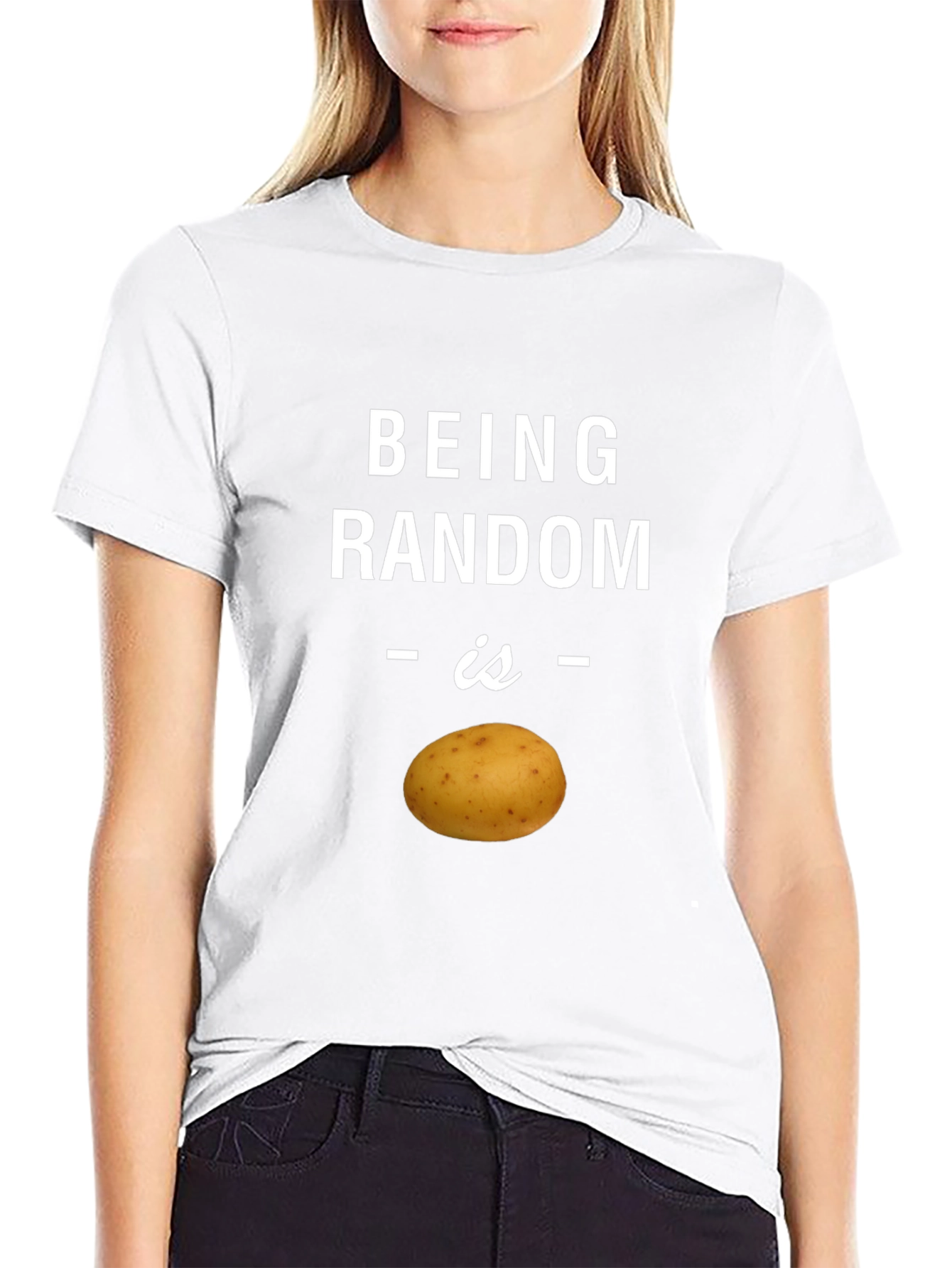 Random Potato Graphic T-Shirt - Quirky Humor Tee