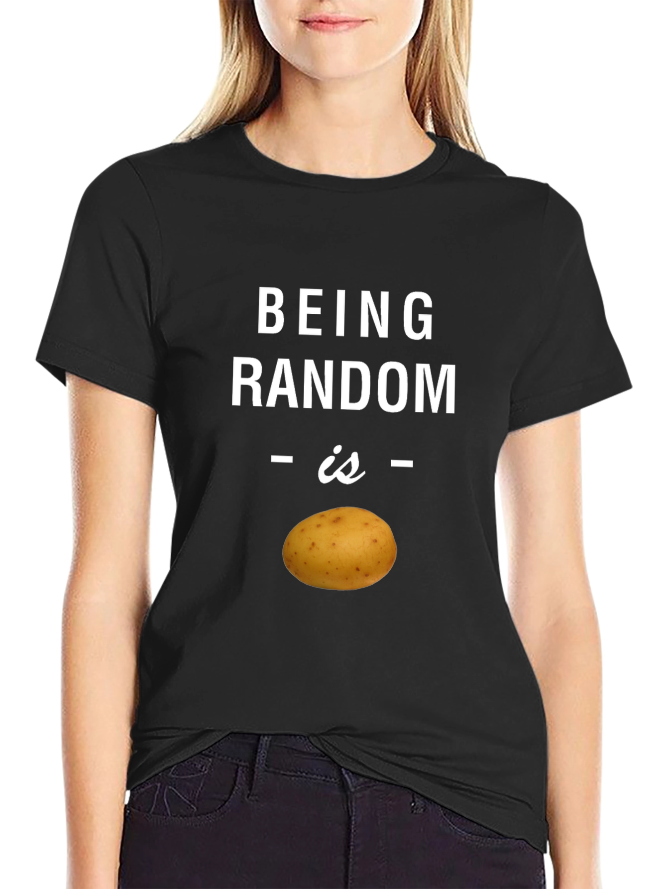 Random Potato Graphic T-Shirt - Quirky Humor Tee