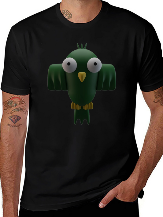 Cartoon Bird Graphic T-Shirt - Funny Animal Tee