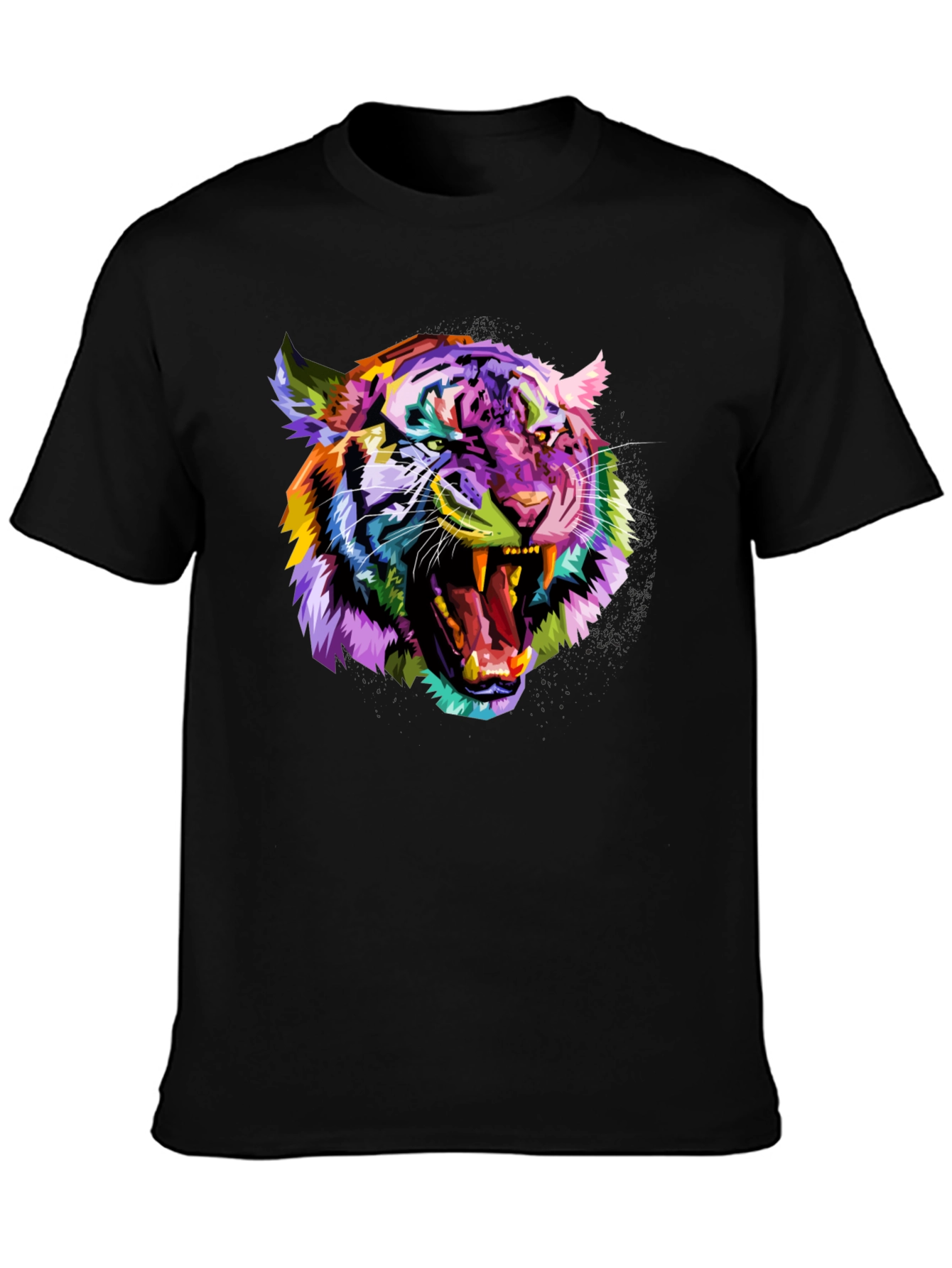 Vibrant Tiger Graphic Tee - Bold Mens T-Shirt