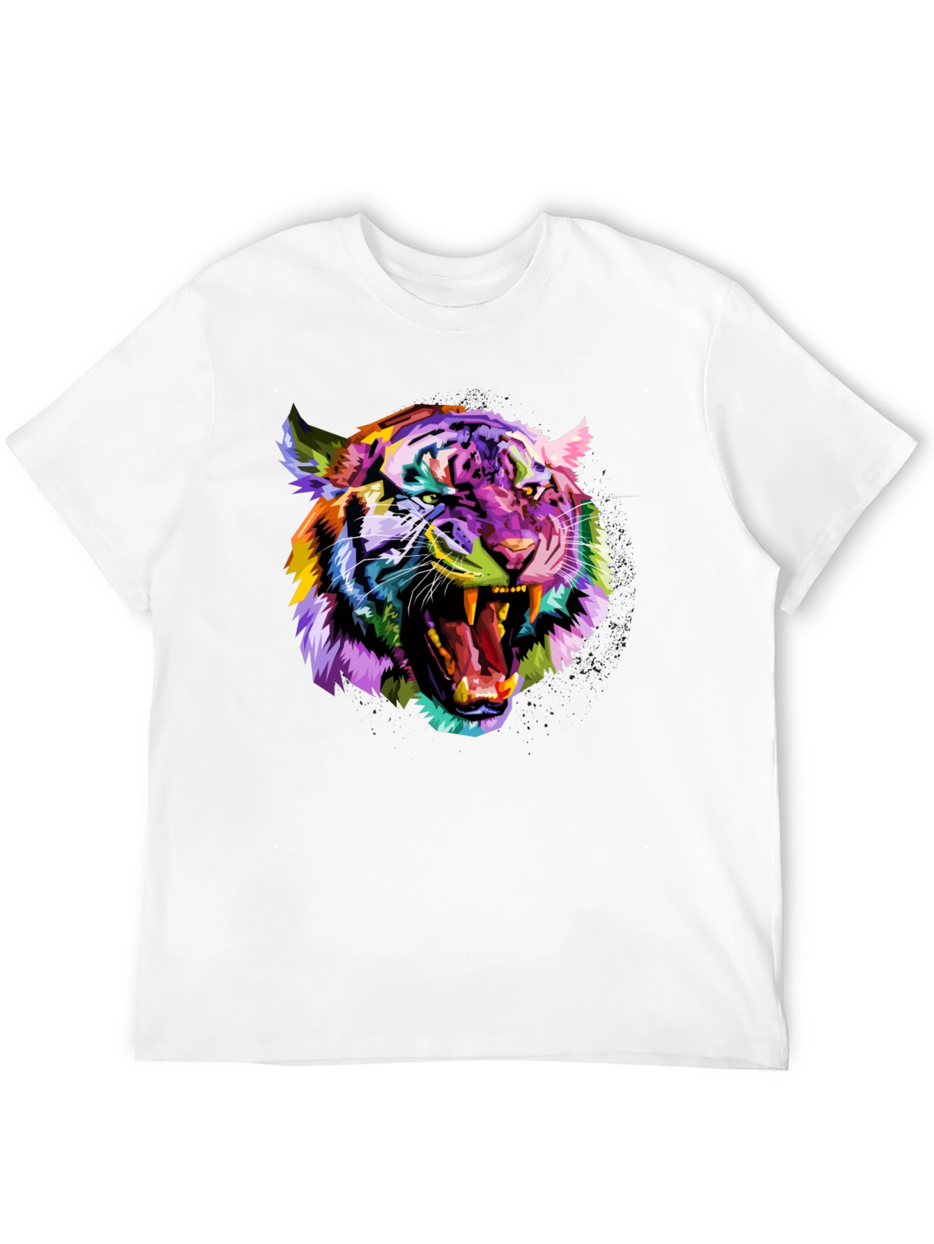 Vibrant Tiger Graphic Tee - Bold Mens T-Shirt