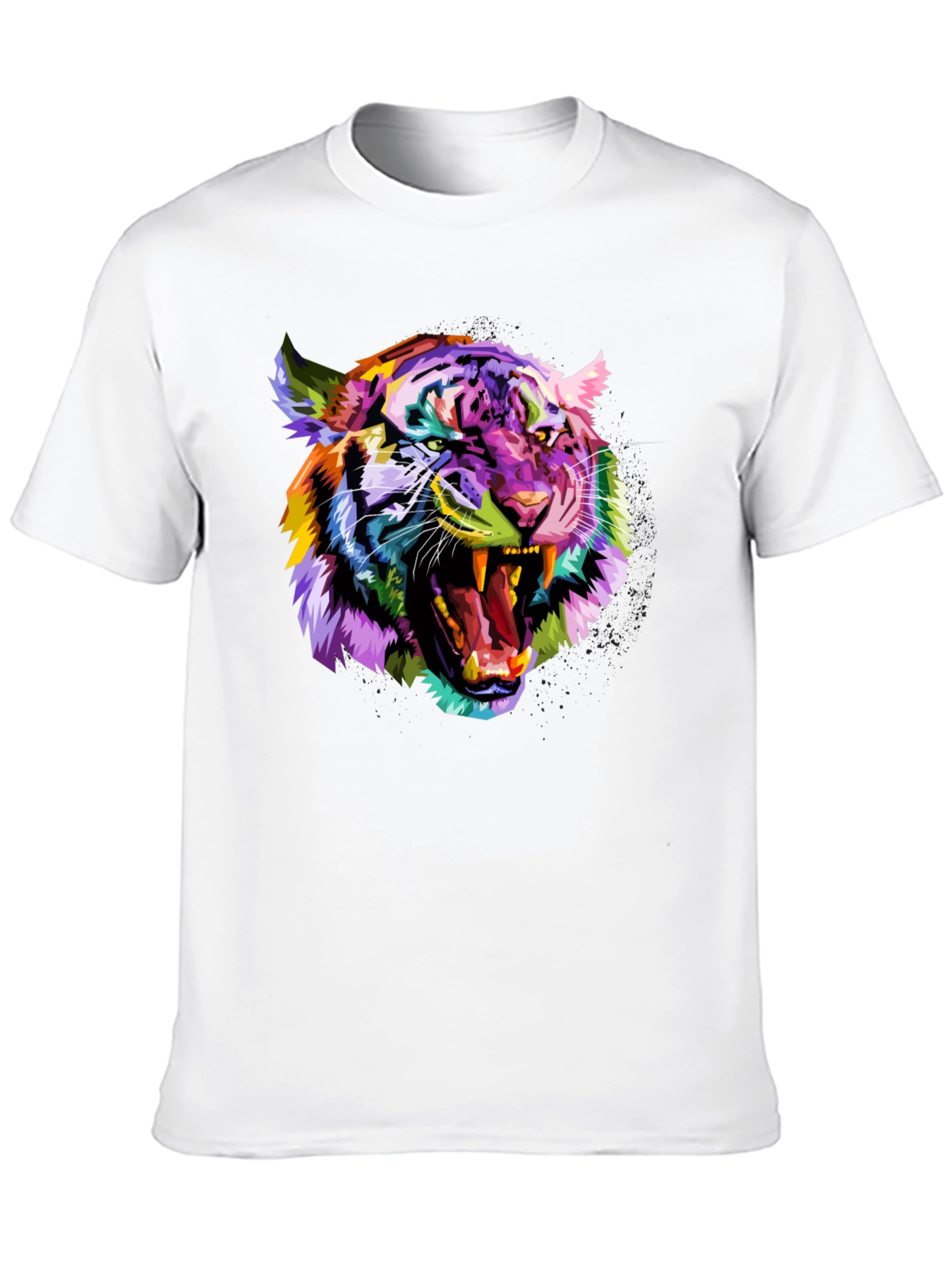 Vibrant Tiger Graphic Tee - Bold Mens T-Shirt