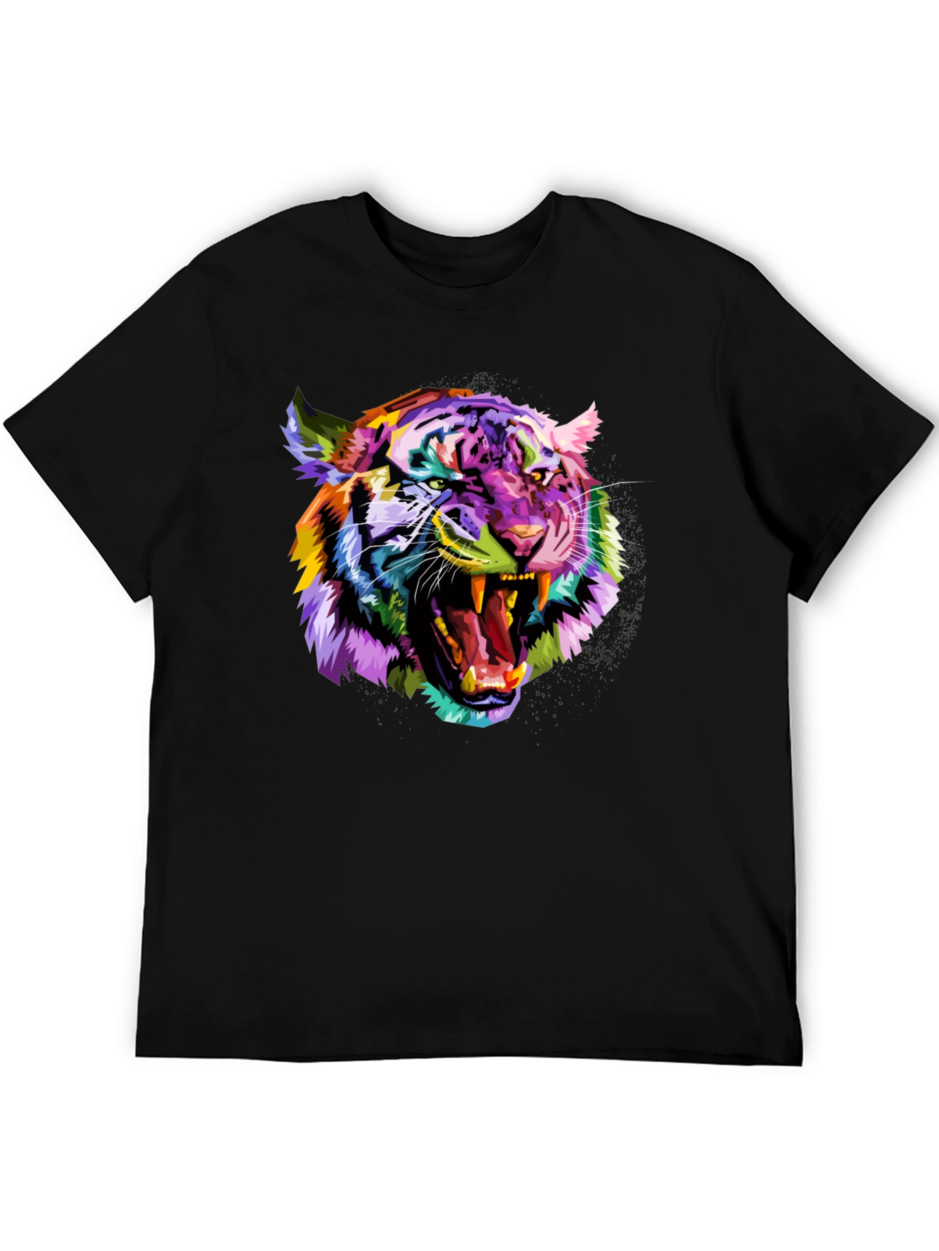 Vibrant Tiger Graphic Tee - Bold Mens T-Shirt