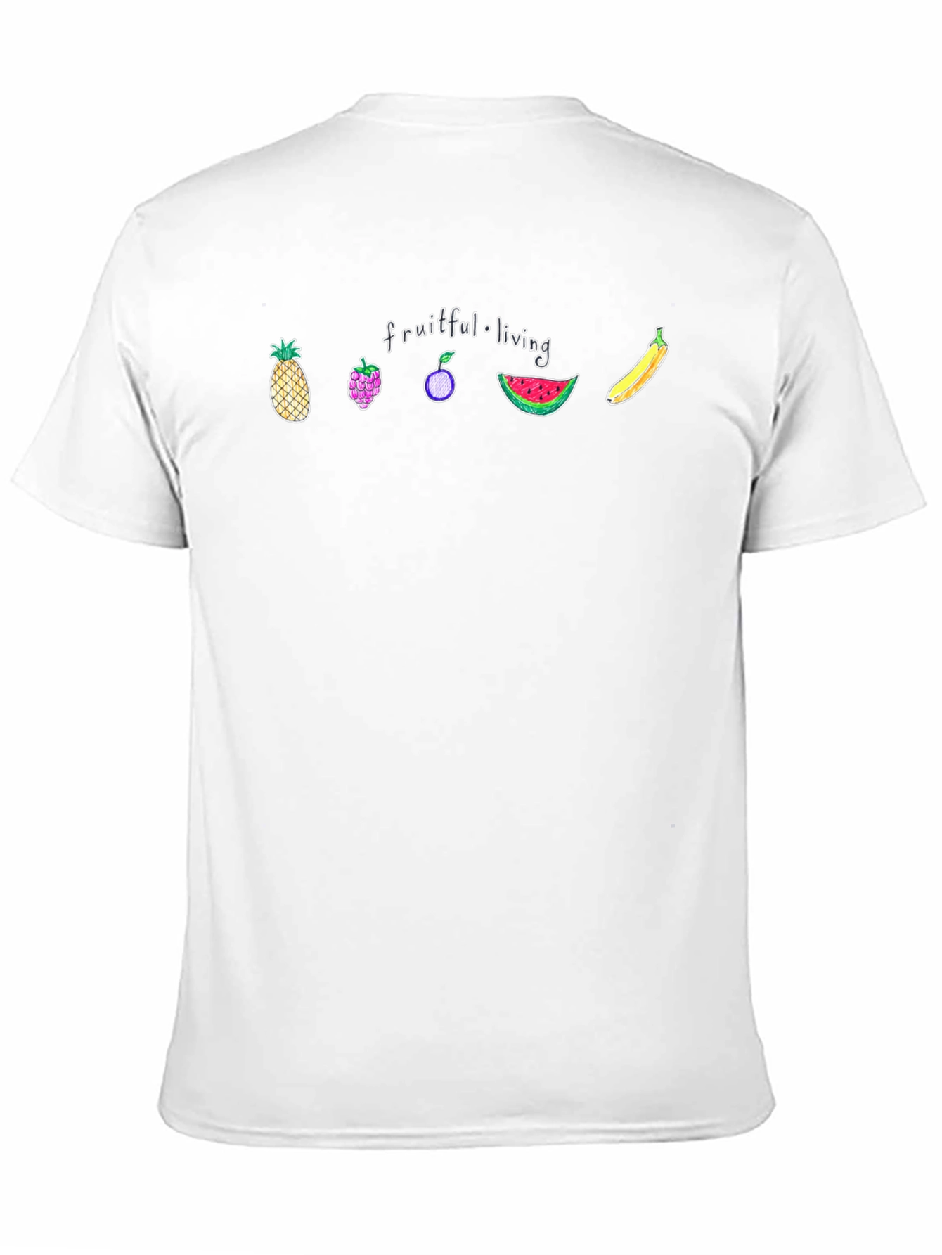Fruitful Living Graphic Tee - Black Casual T-Shirt