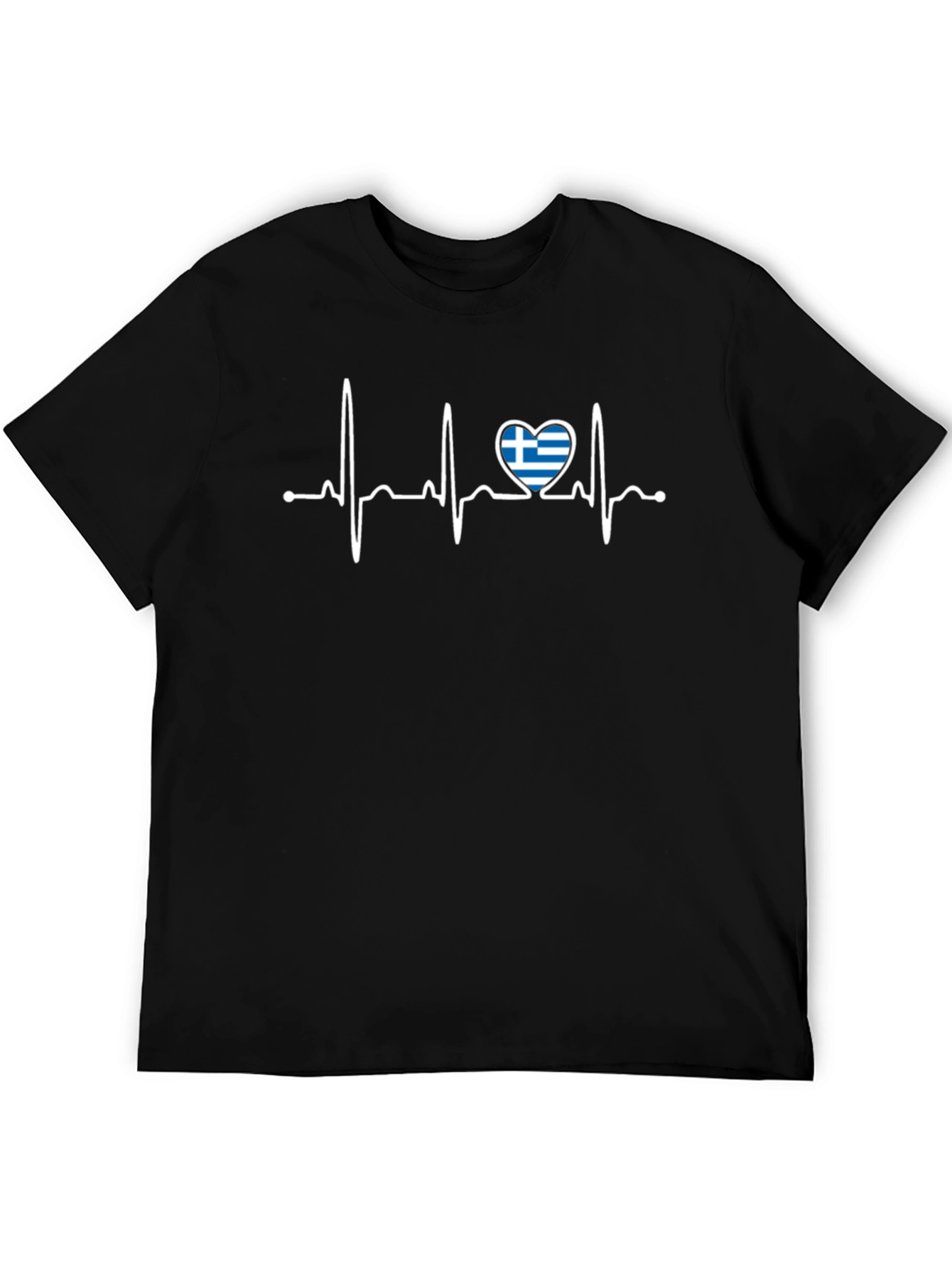 Greek Heartbeat Flag T-Shirt