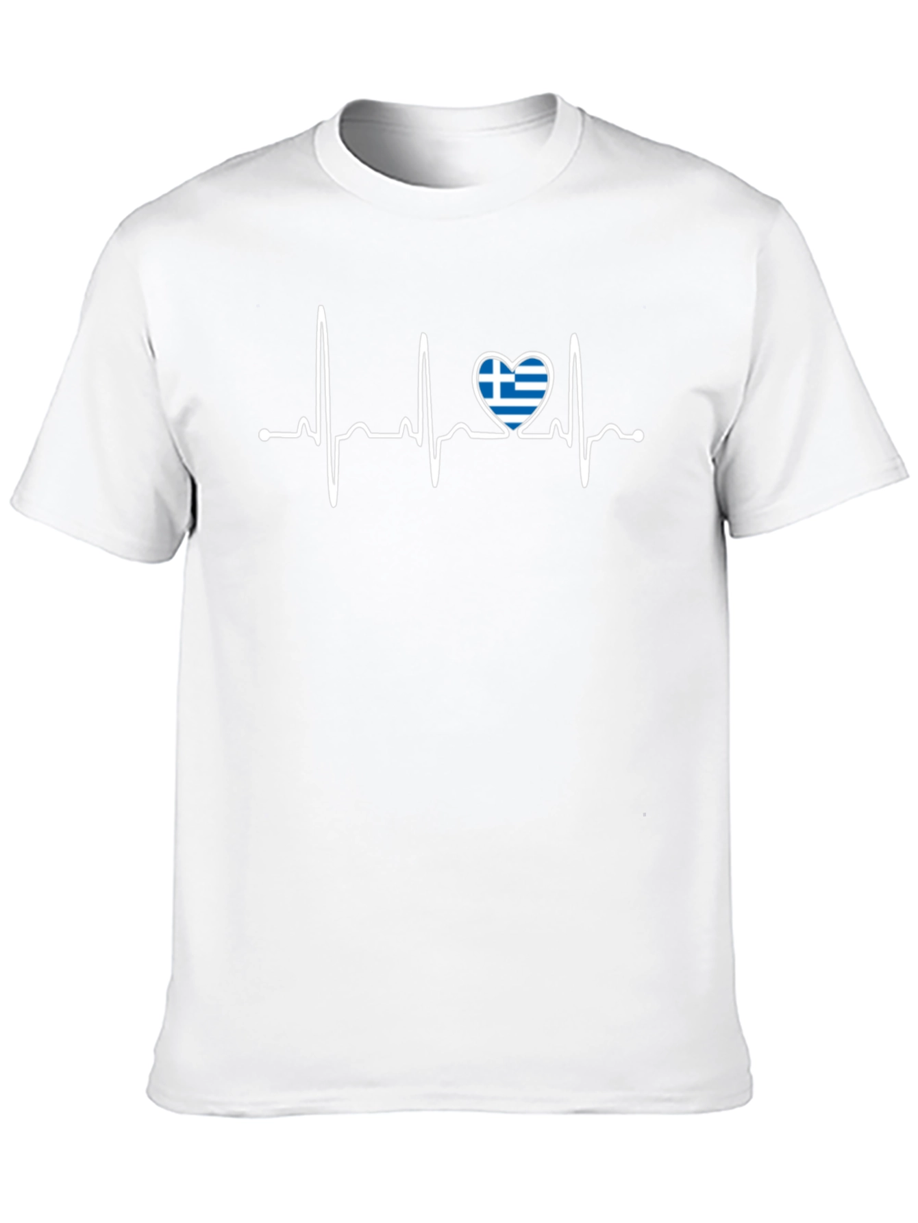 Greek Heartbeat Flag T-Shirt