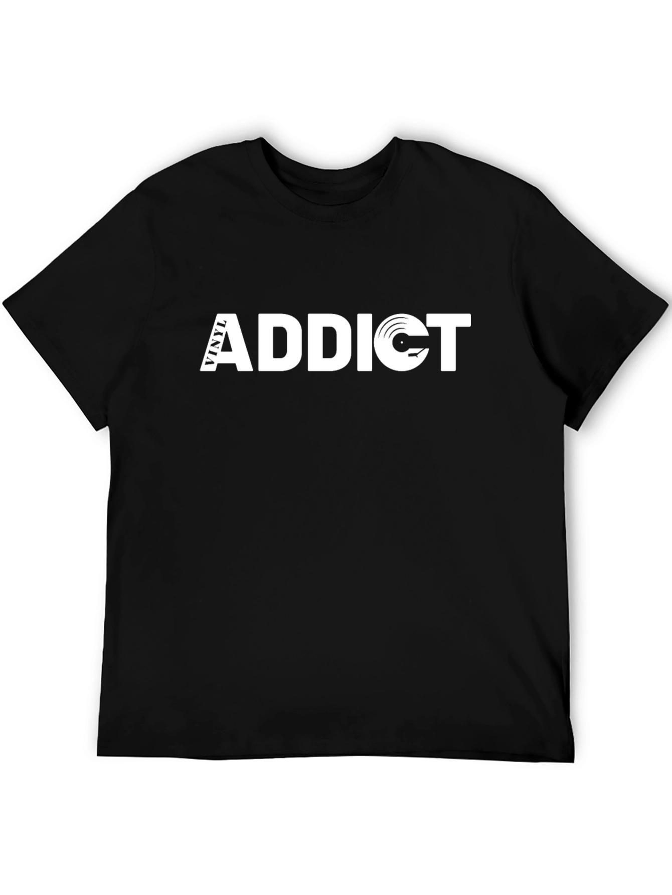 Vinyl Addict Graphic T-Shirt - Music Lover Tee
