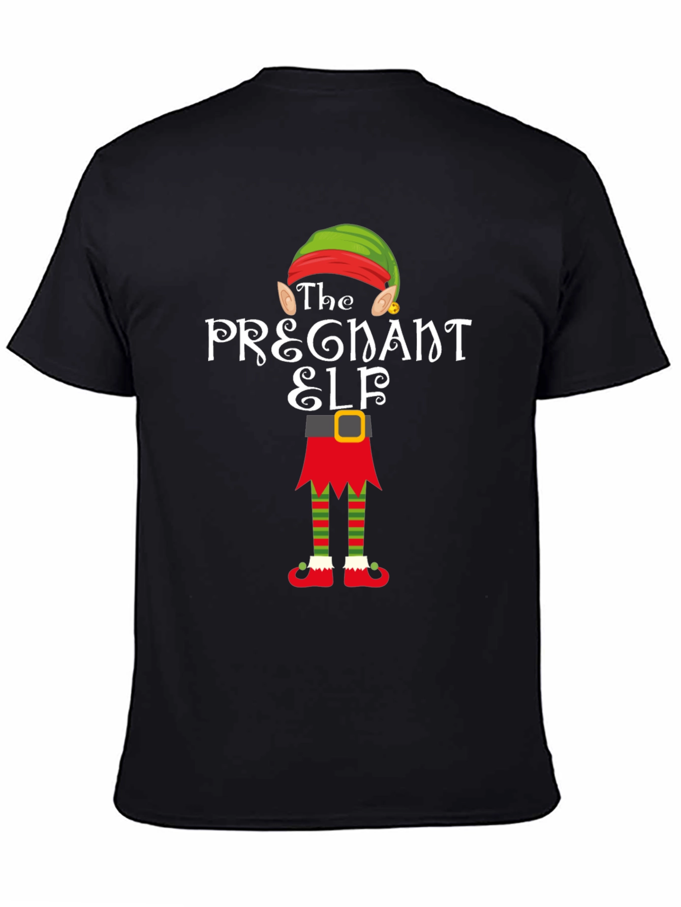 Pregnant Elf Holiday T-Shirt - Festive Christmas Apparel