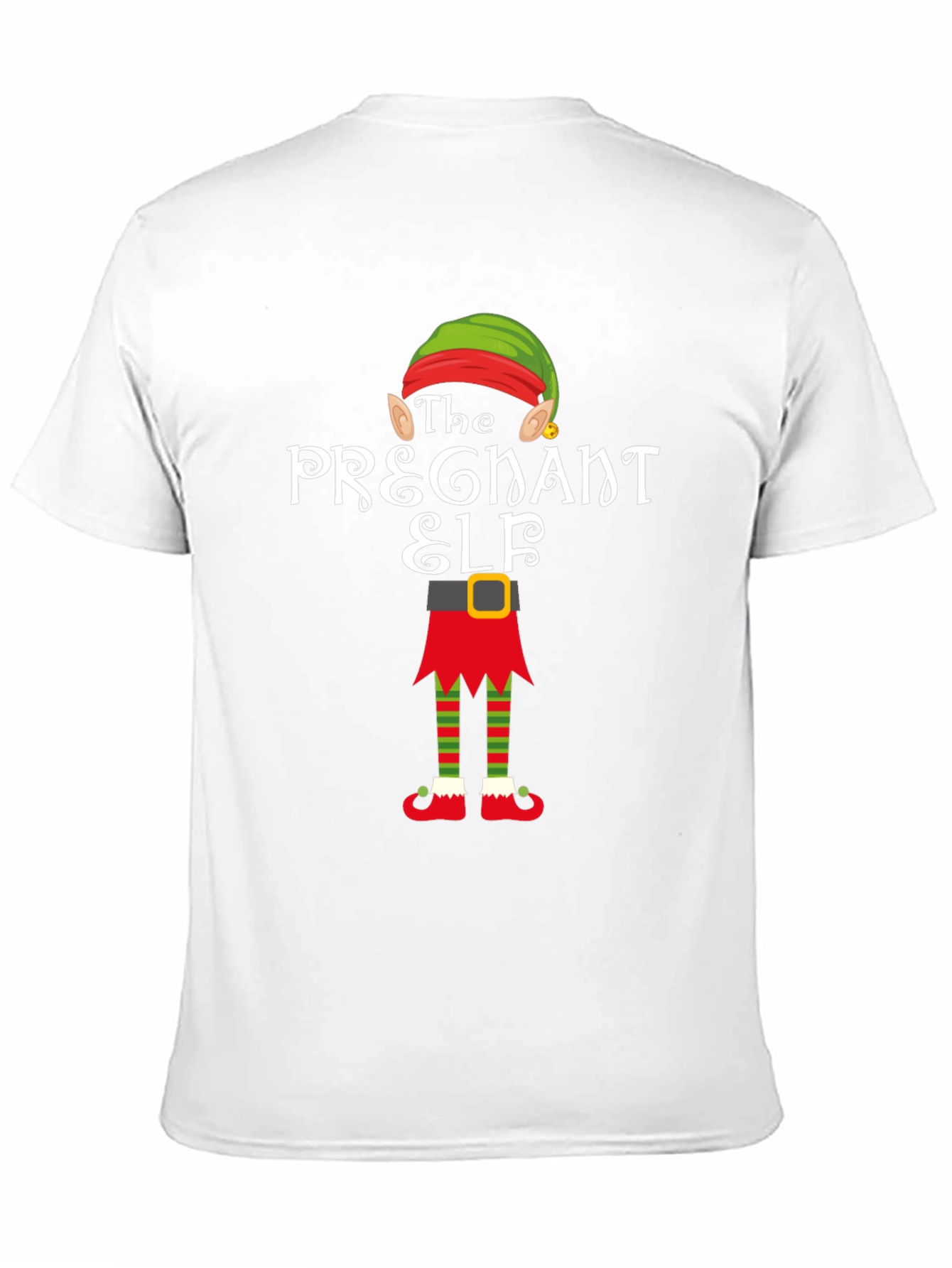 Pregnant Elf Holiday T-Shirt - Festive Christmas Apparel