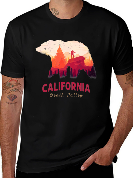 California Death Valley Bear Silhouette Graphic Tee