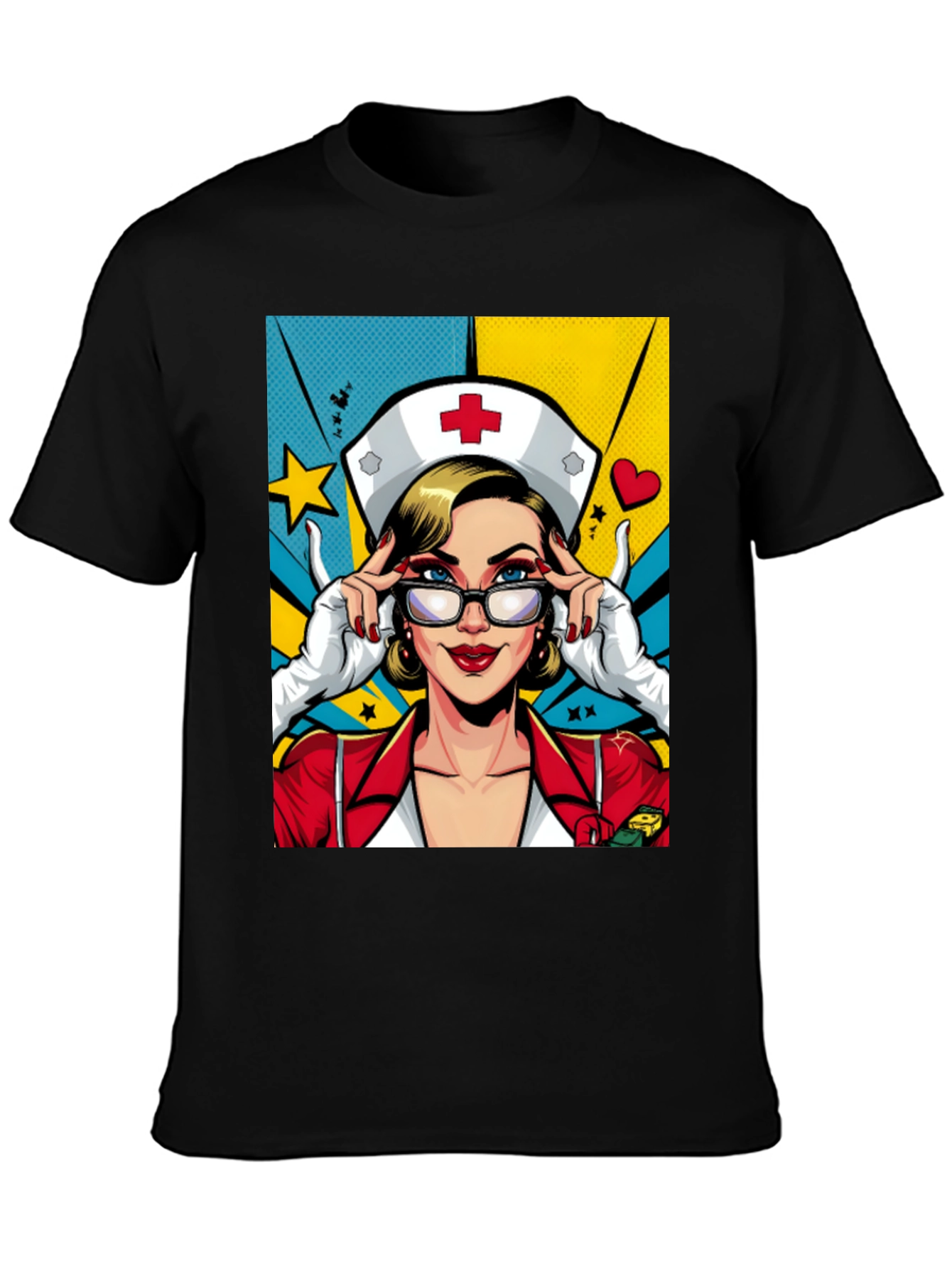Pop Art Nurse T-Shirt - Novelty Graphic Tee