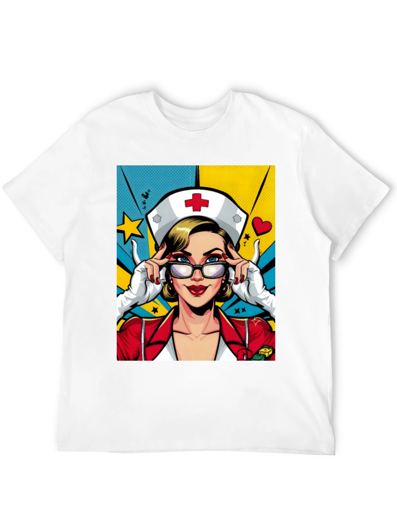 Pop Art Nurse T-Shirt - Novelty Graphic Tee