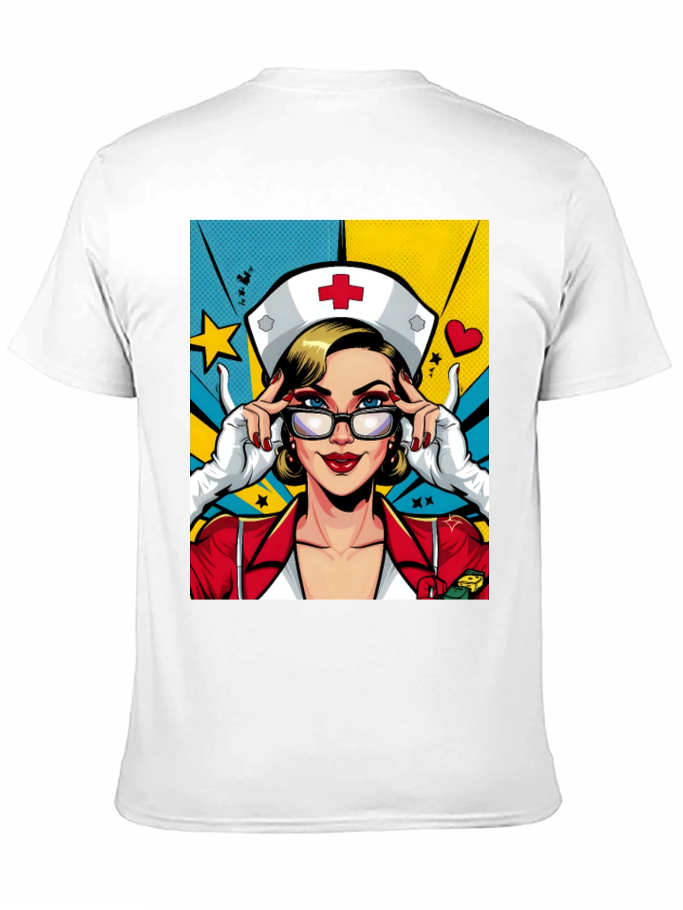 Pop Art Nurse T-Shirt - Novelty Graphic Tee