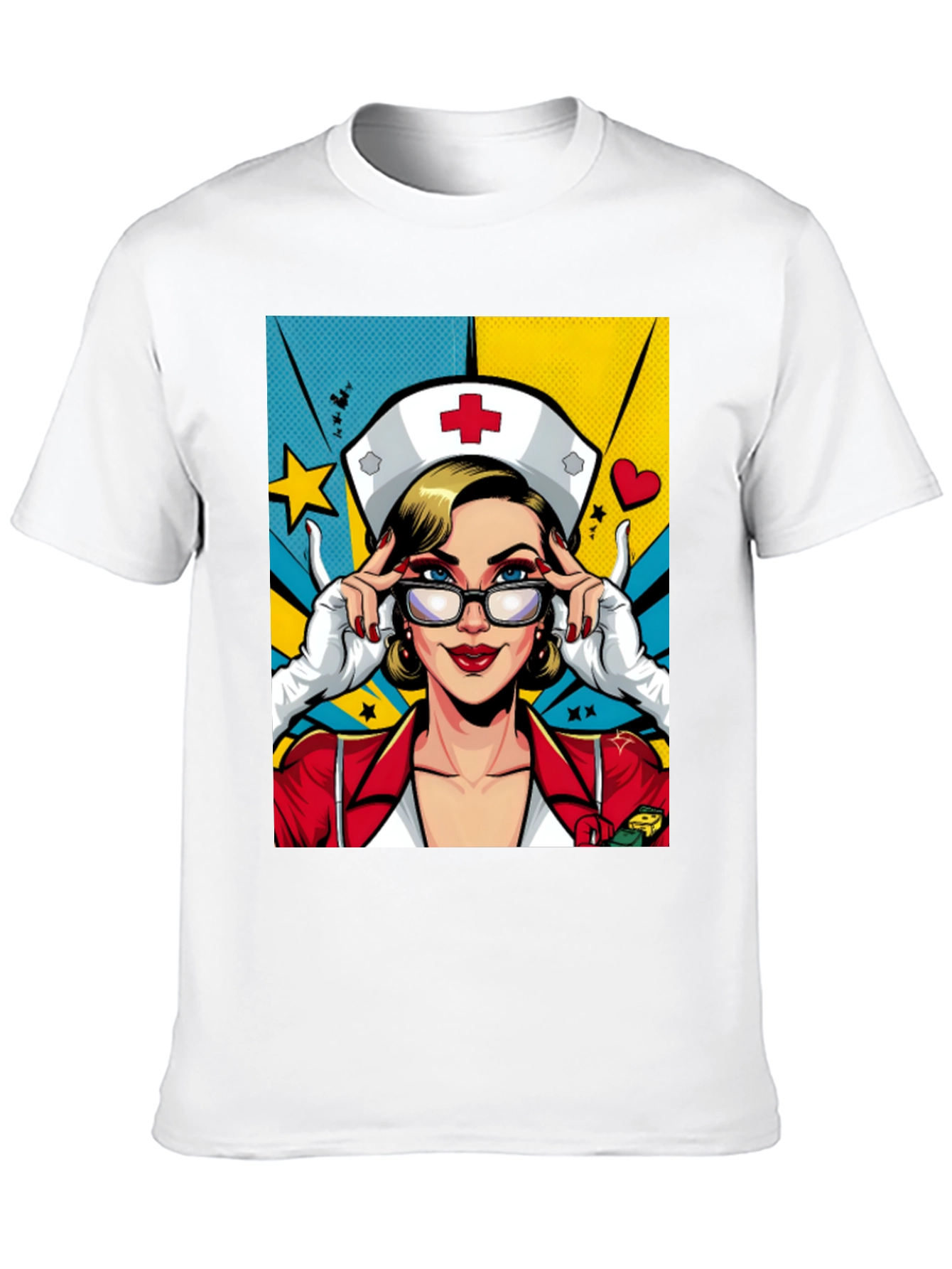 Pop Art Nurse T-Shirt - Novelty Graphic Tee