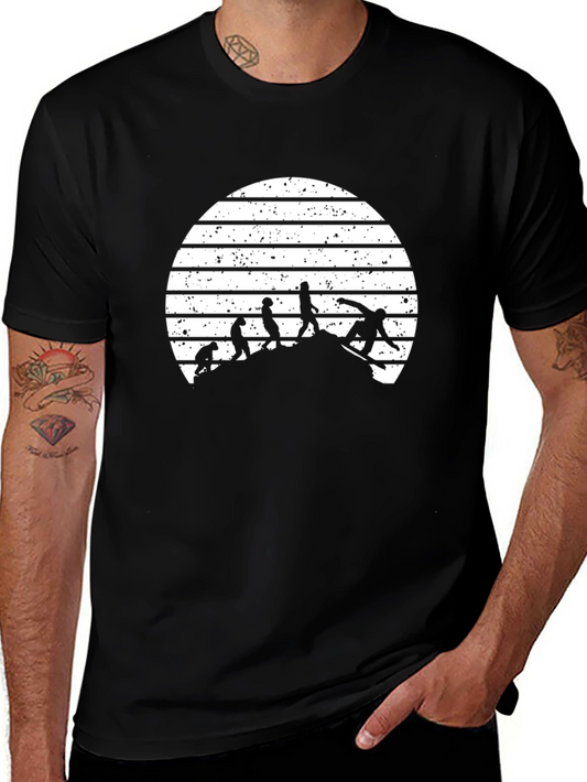 Evolution of Snowboarding T-Shirt - Black Graphic Tee