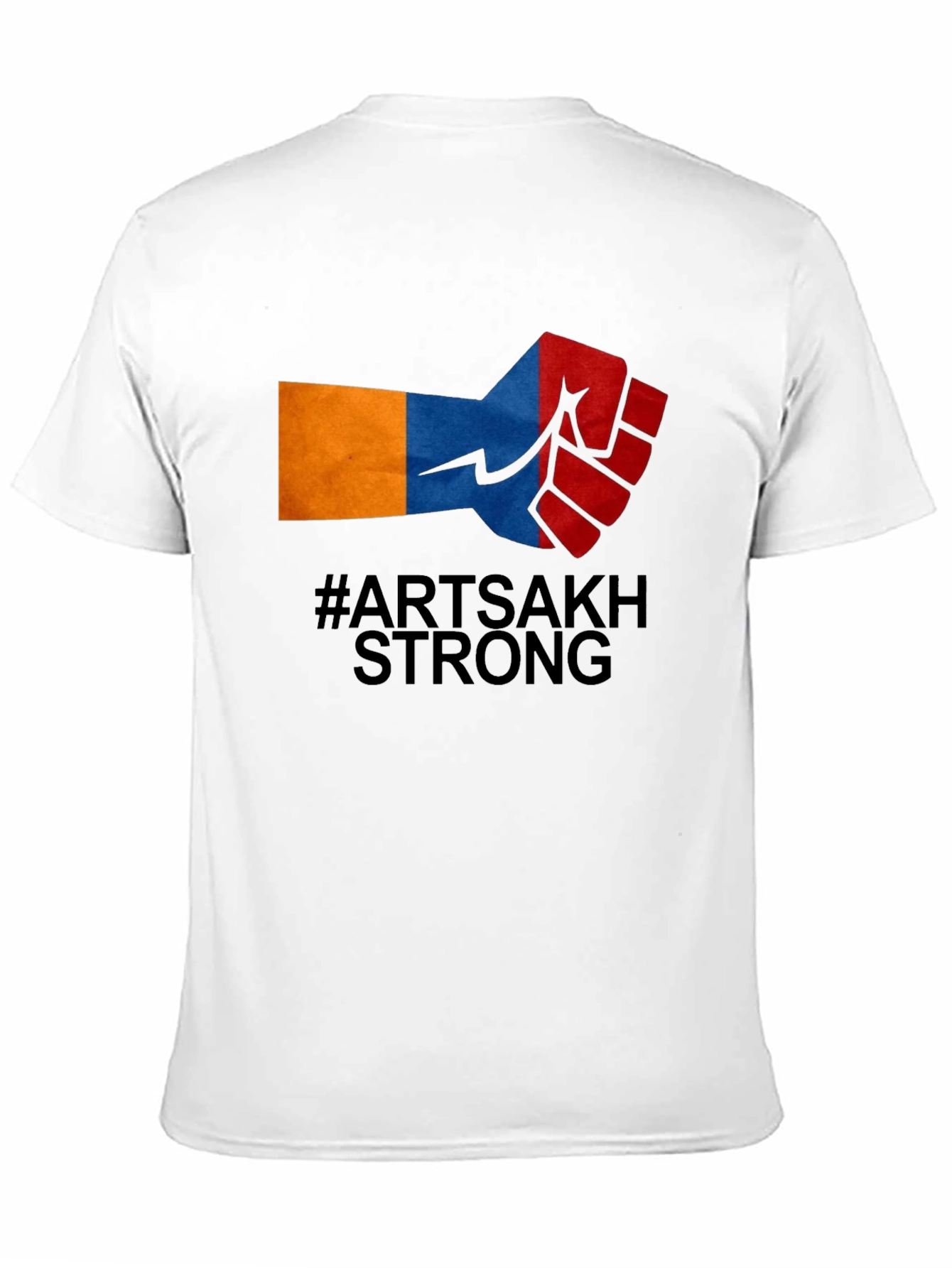 Artsakh Strong Fist Graphic Tee - Black Cotton Blend