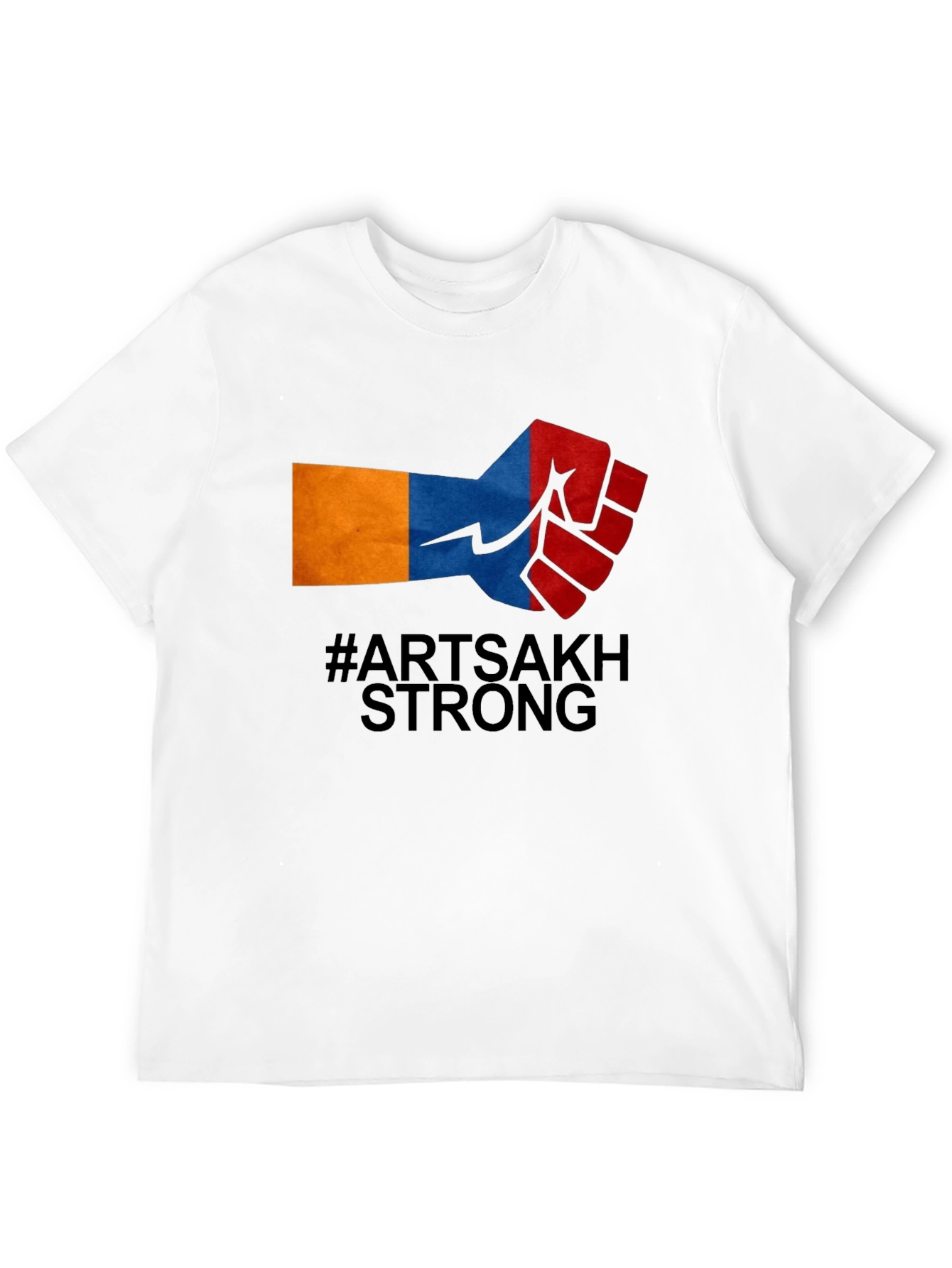Artsakh Strong Fist Graphic Tee - Black Cotton Blend