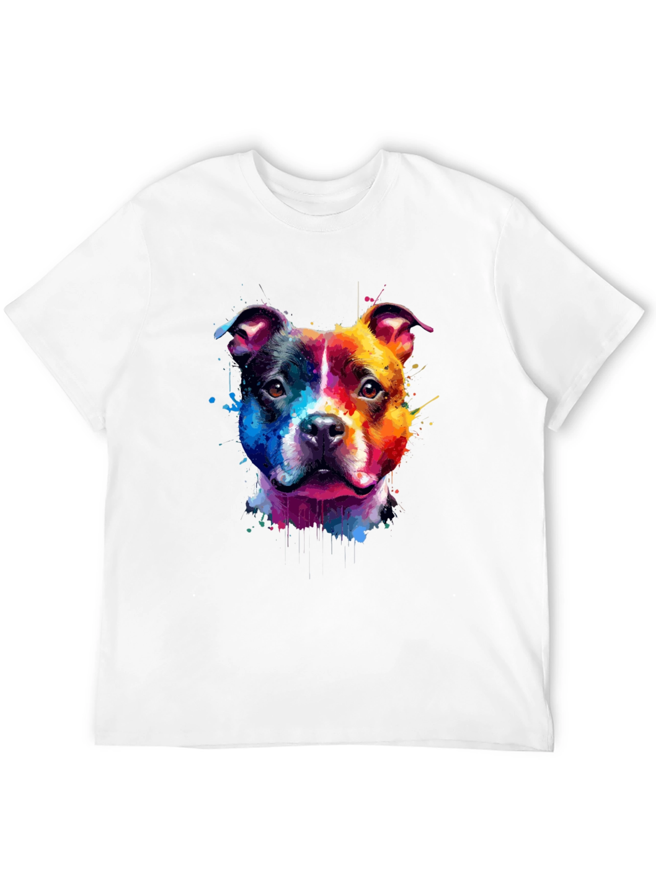 Colorful Dog Graphic T-Shirt