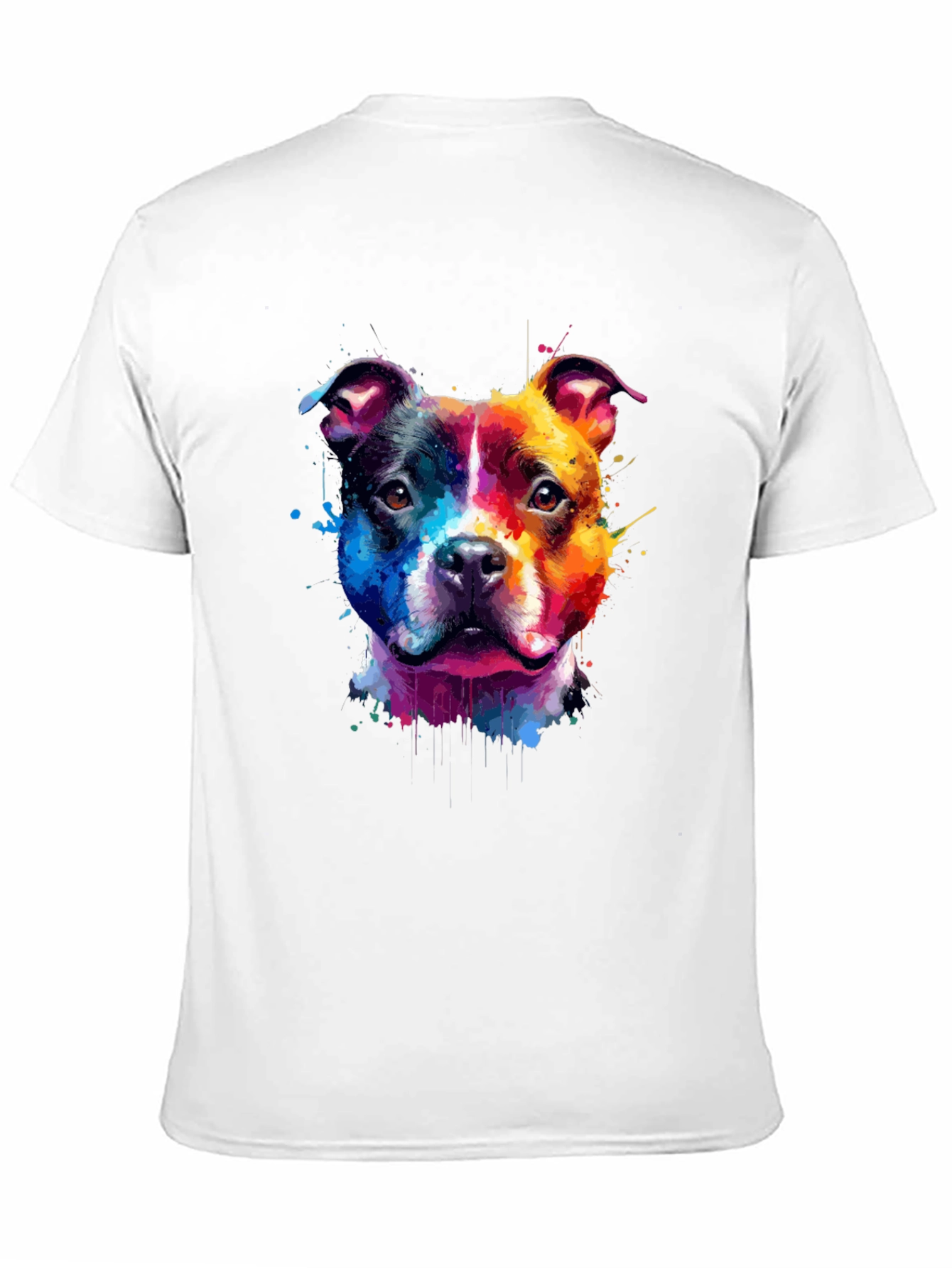 Colorful Dog Graphic T-Shirt