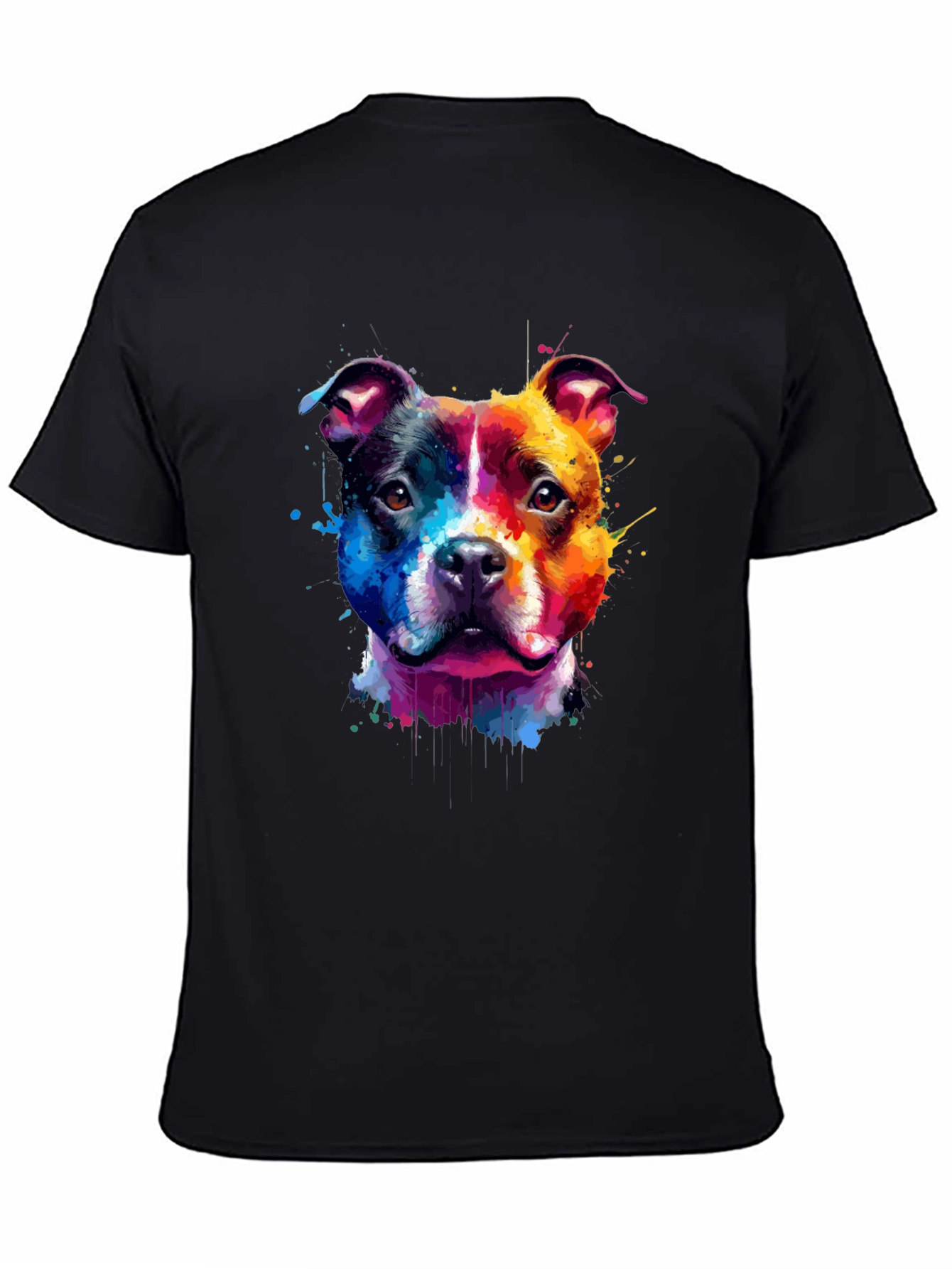 Colorful Dog Graphic T-Shirt