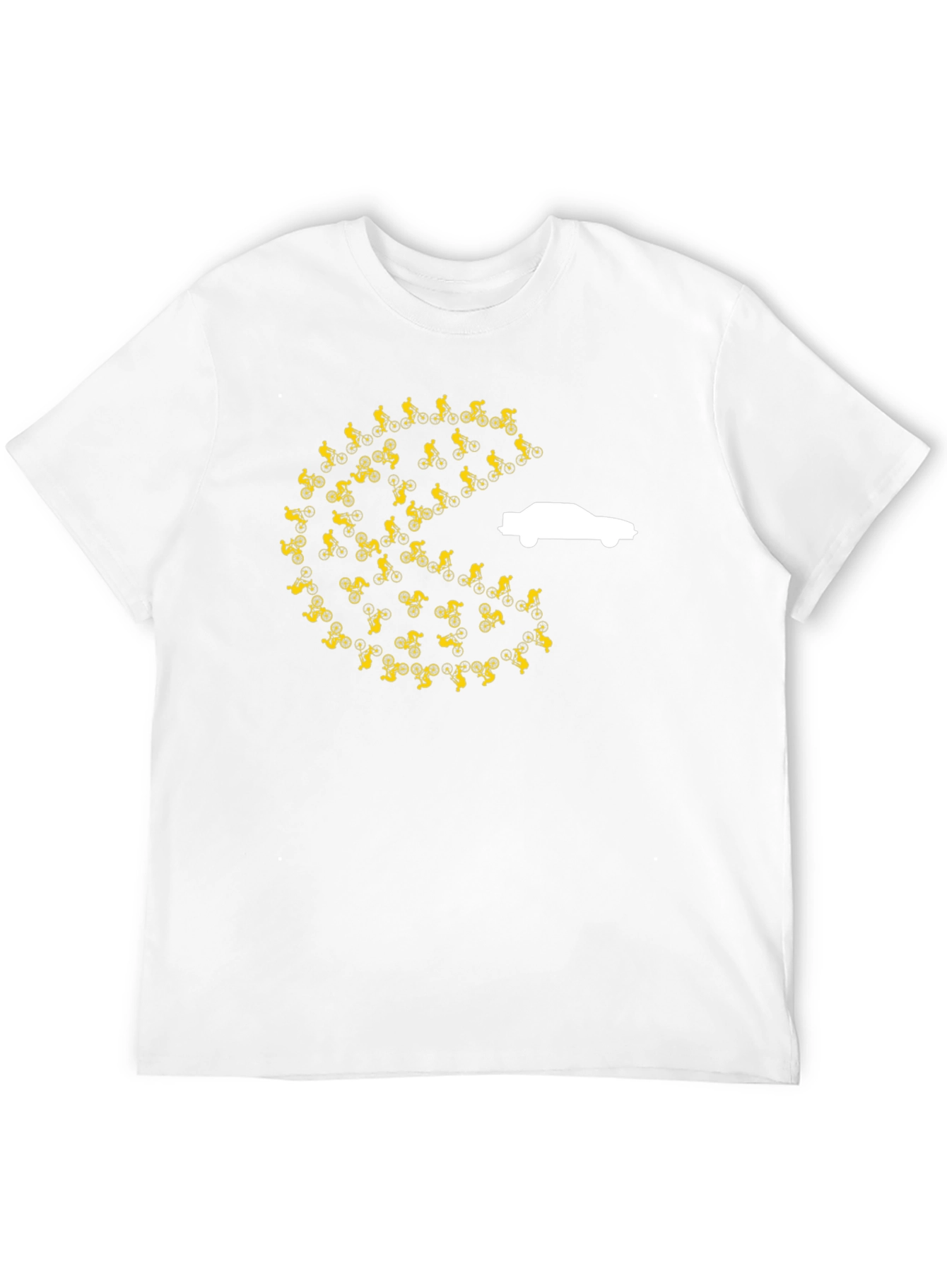 Cycling Pac-Man Car Chase T-Shirt