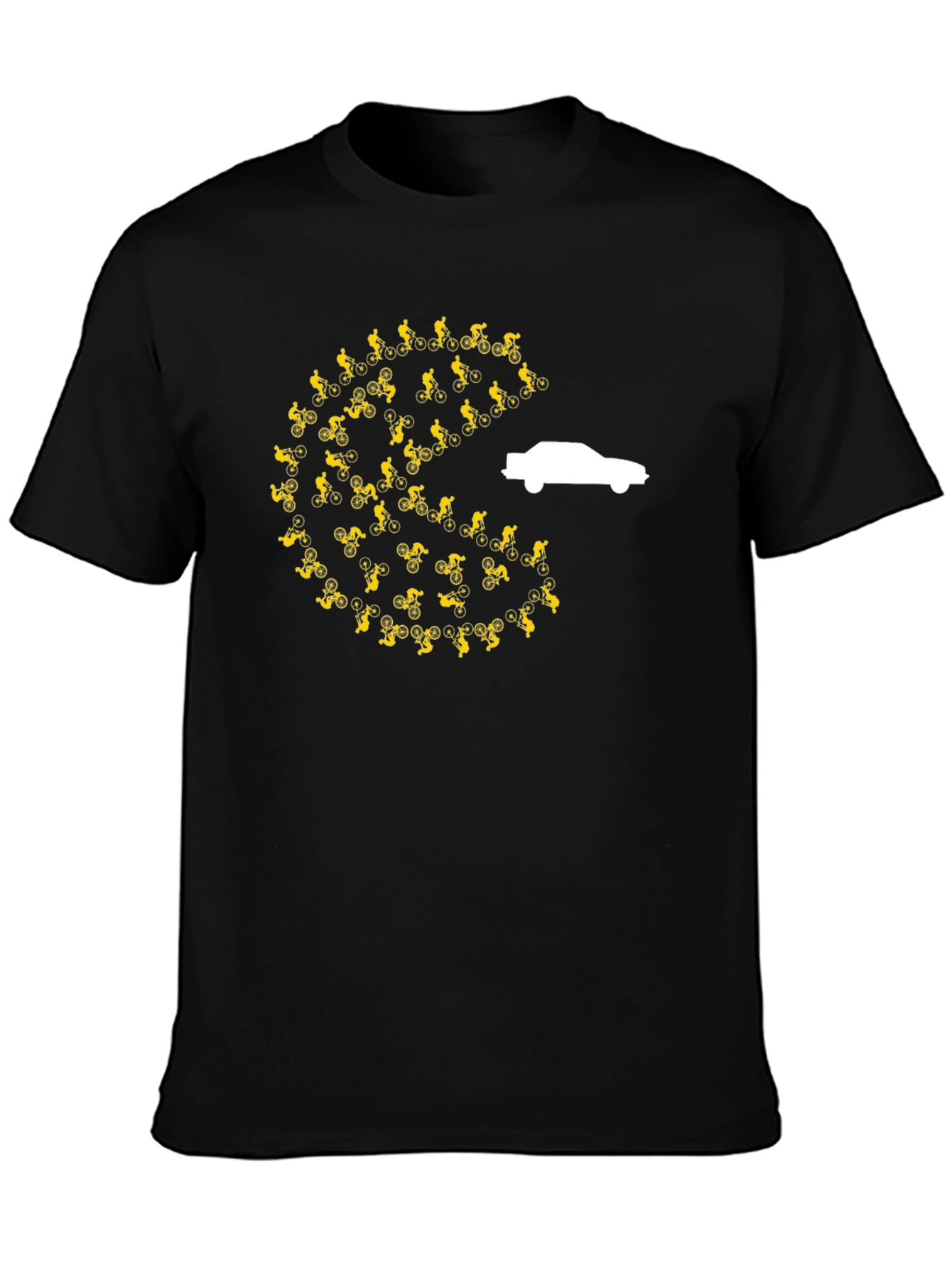 Cycling Pac-Man Car Chase T-Shirt