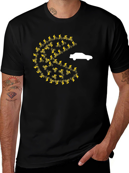 Cycling Pac-Man Car Chase T-Shirt