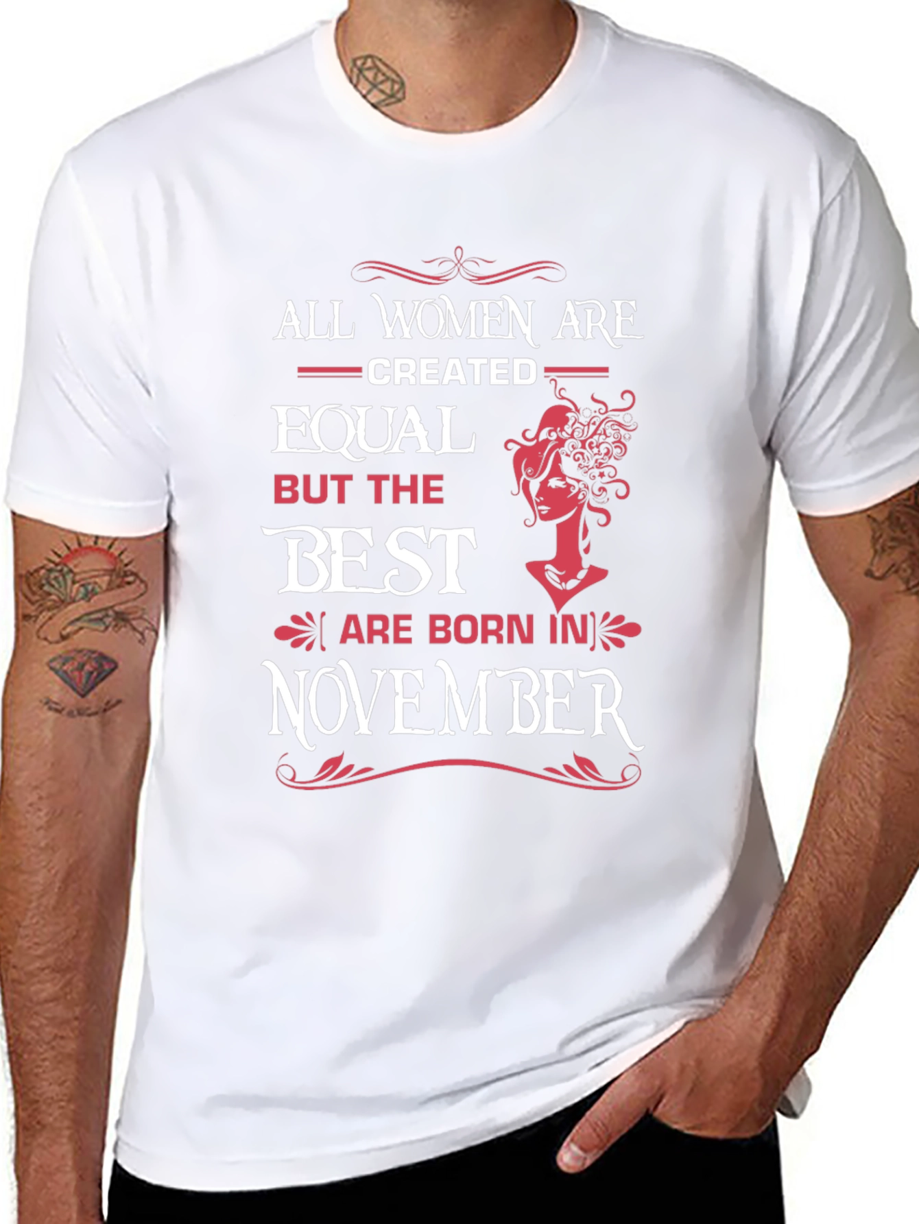 All Women Are Created Equal November Birthday T-Shirt