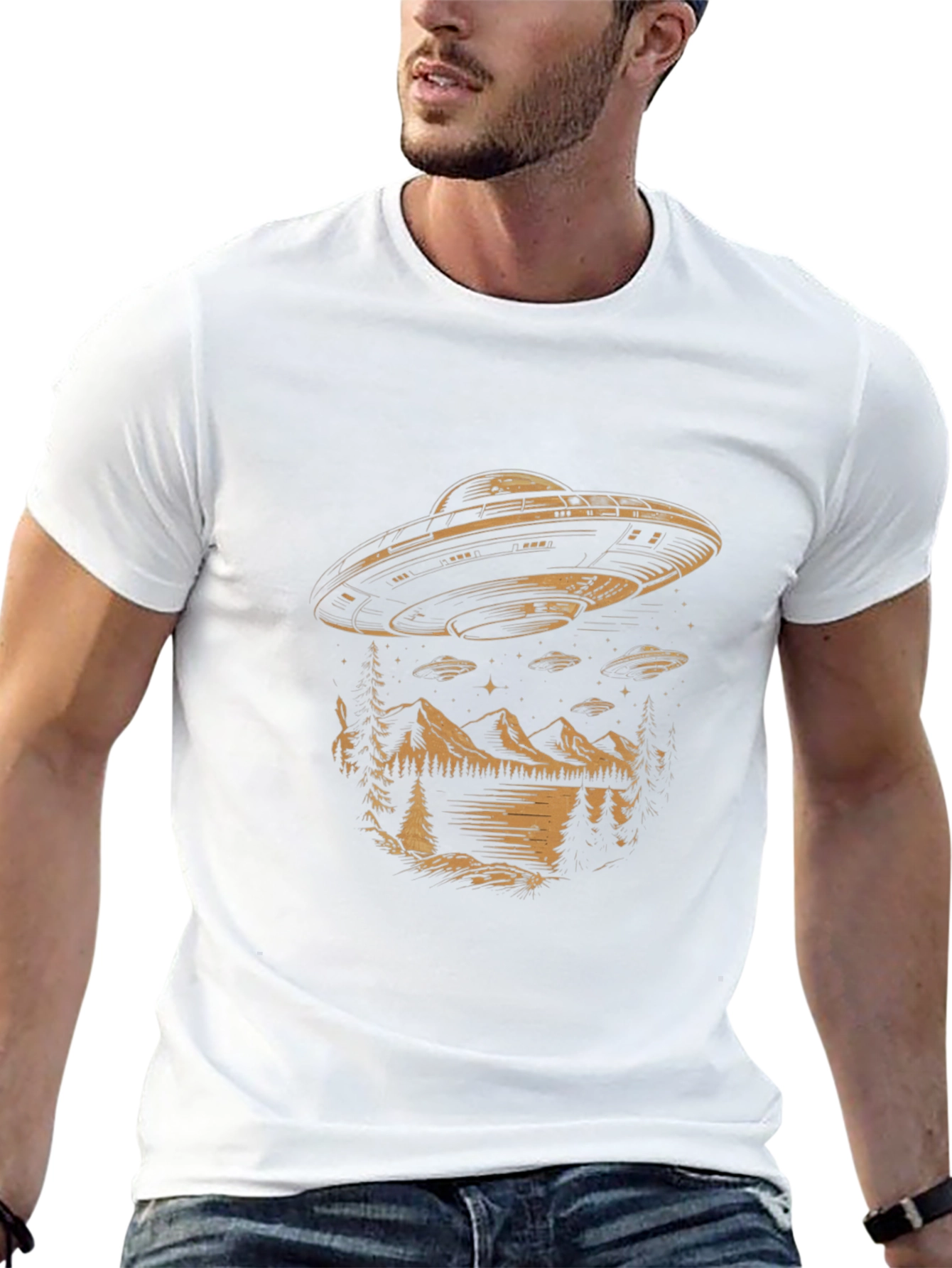 UFO Landscape Graphic Tee - Black