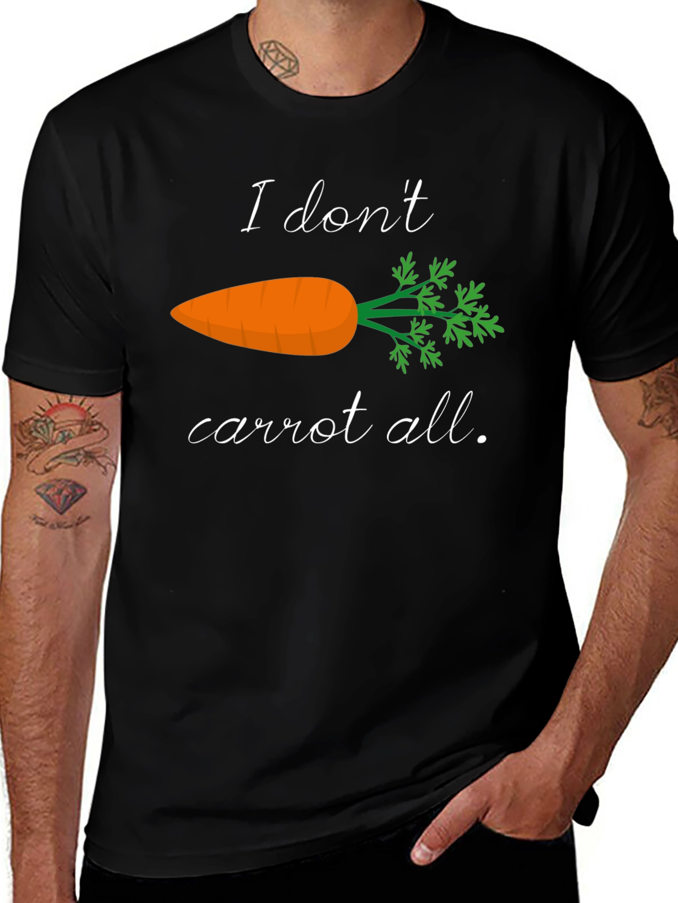 I Dont Carrot All T-Shirt Funny Foodie Tee
