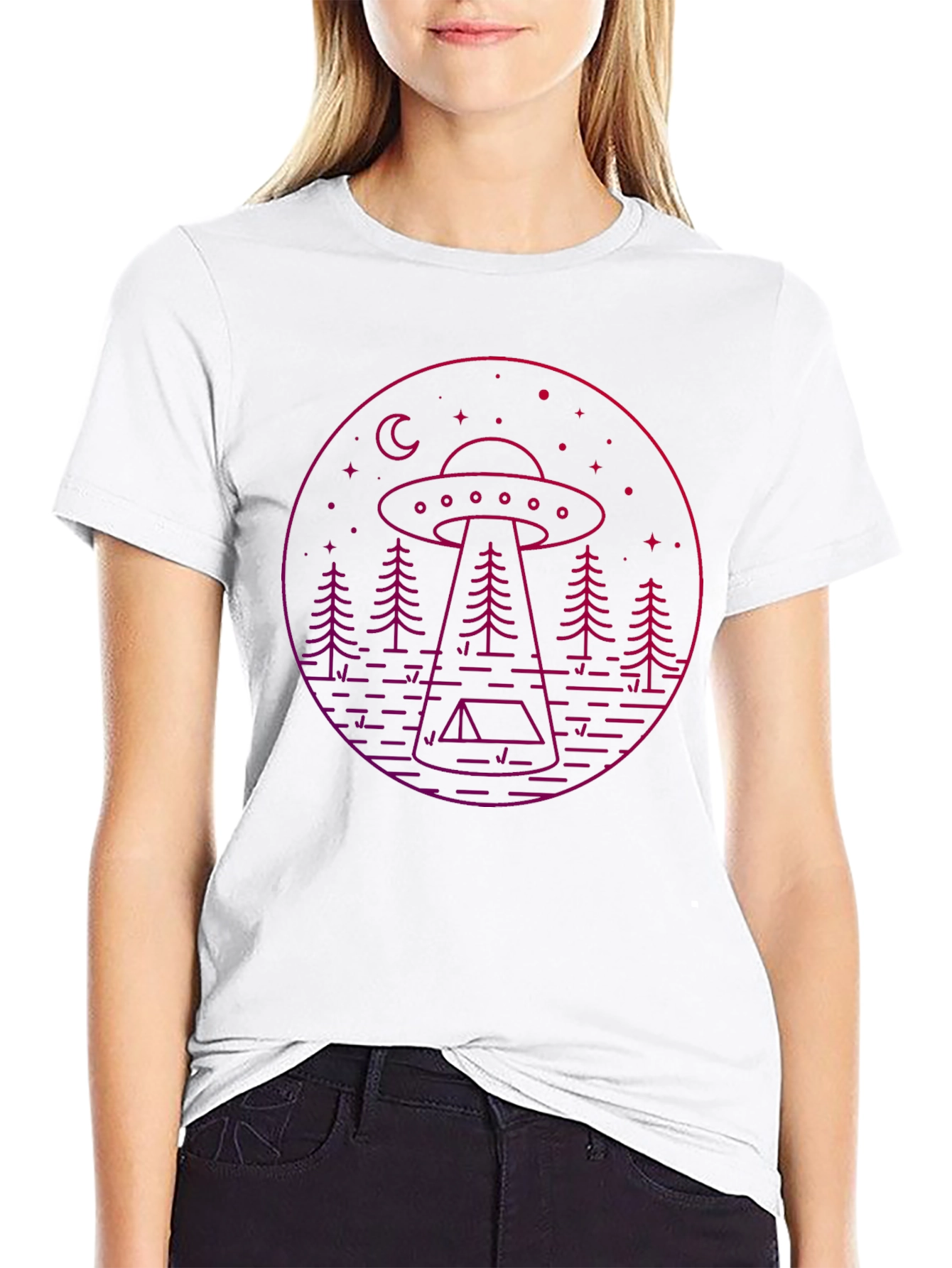 UFO Camping Graphic Tee - Black