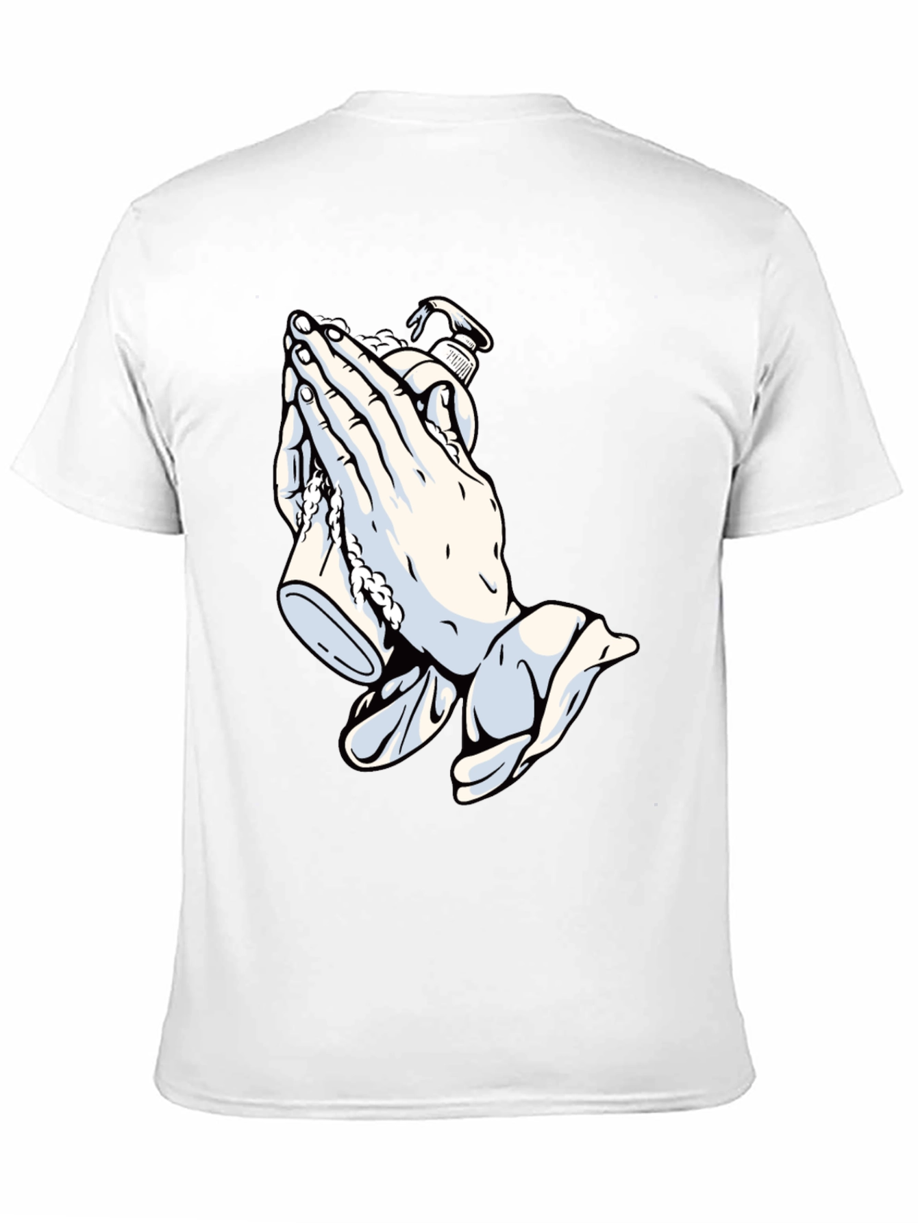 Praying Hands & Sanitizer Black Graphic Tee