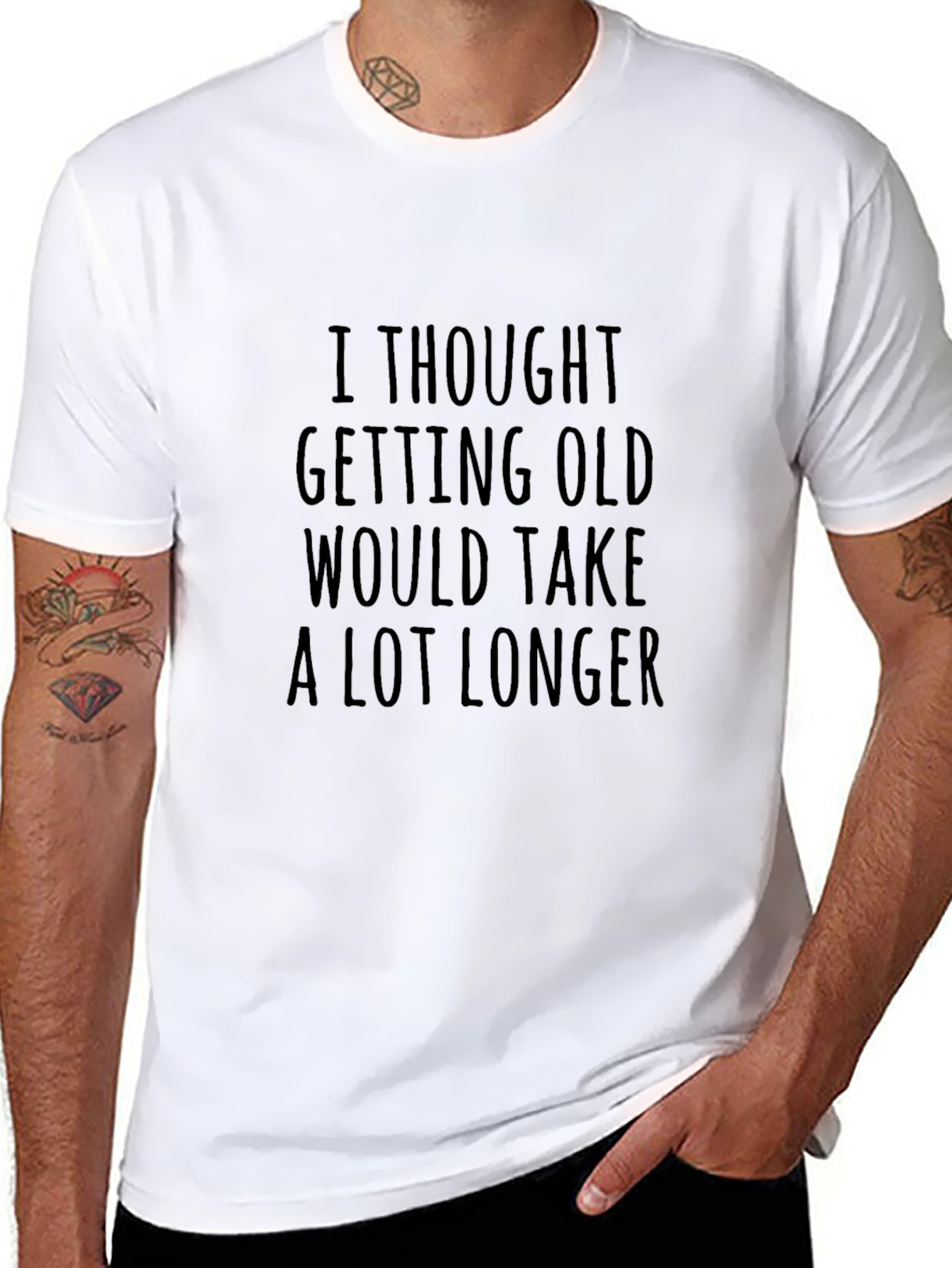 Funny Getting Old Graphic Tee - Black