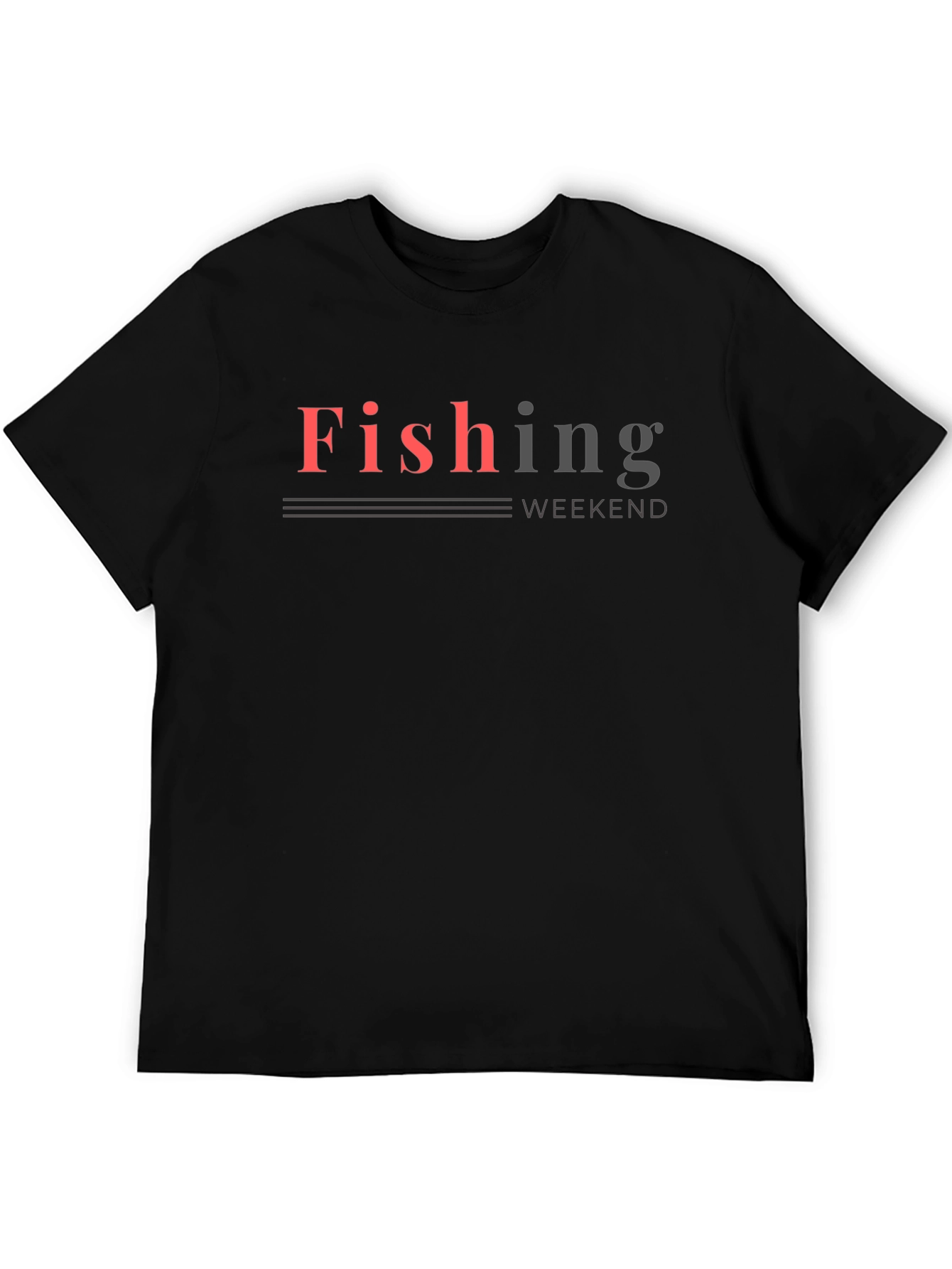 Fishing Weekend Black T-Shirt