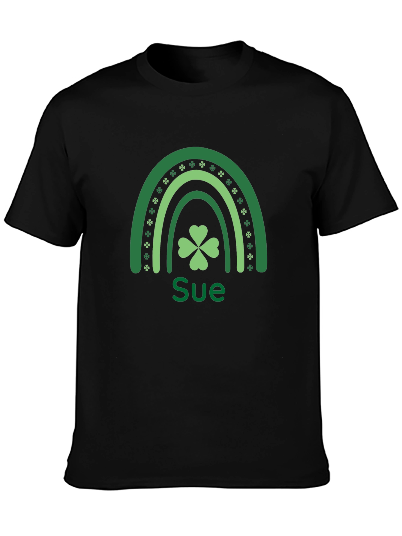 Personalized St. Patricks Day Clover Rainbow T-Shirt