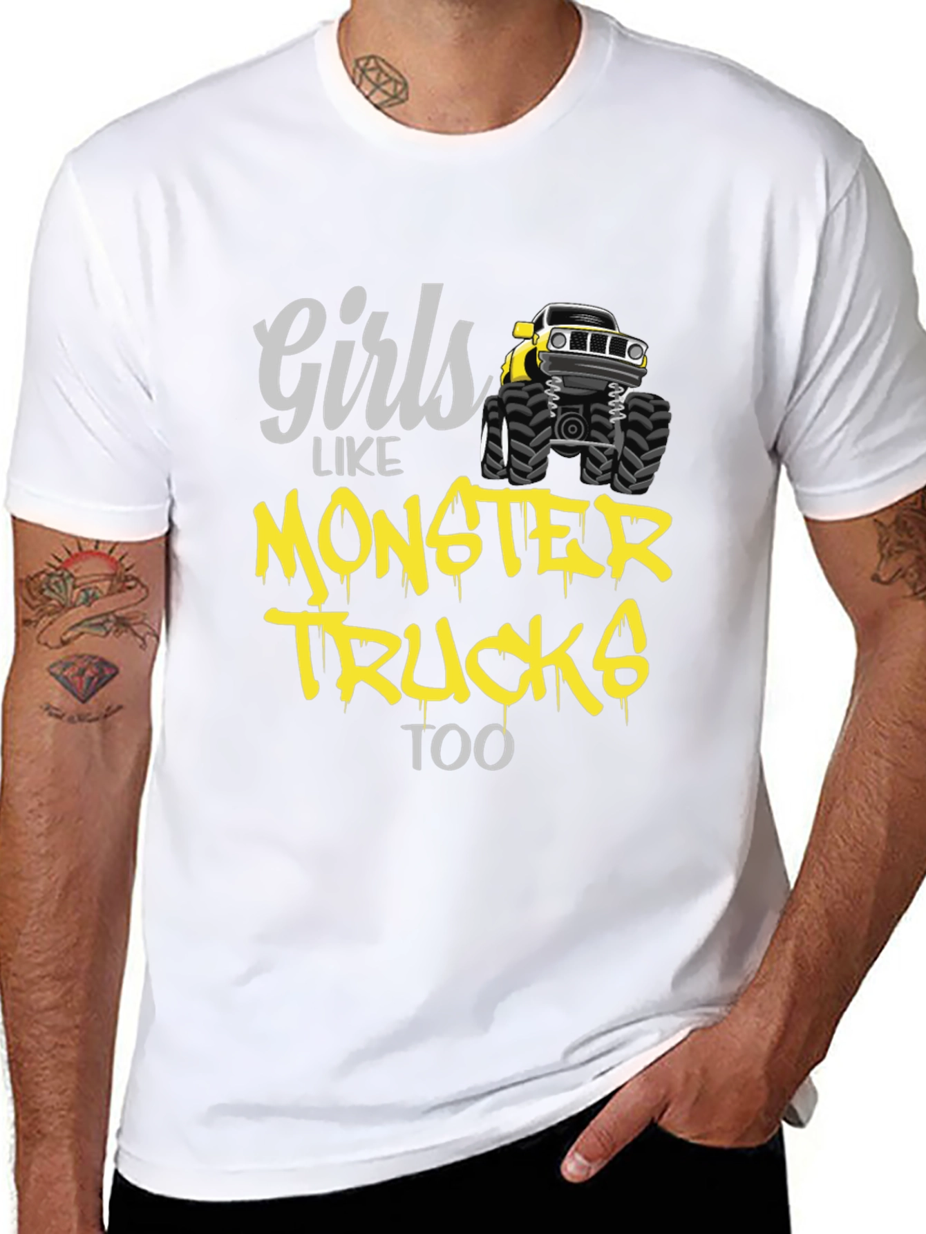 Girls Like Monster Trucks Too T-Shirt