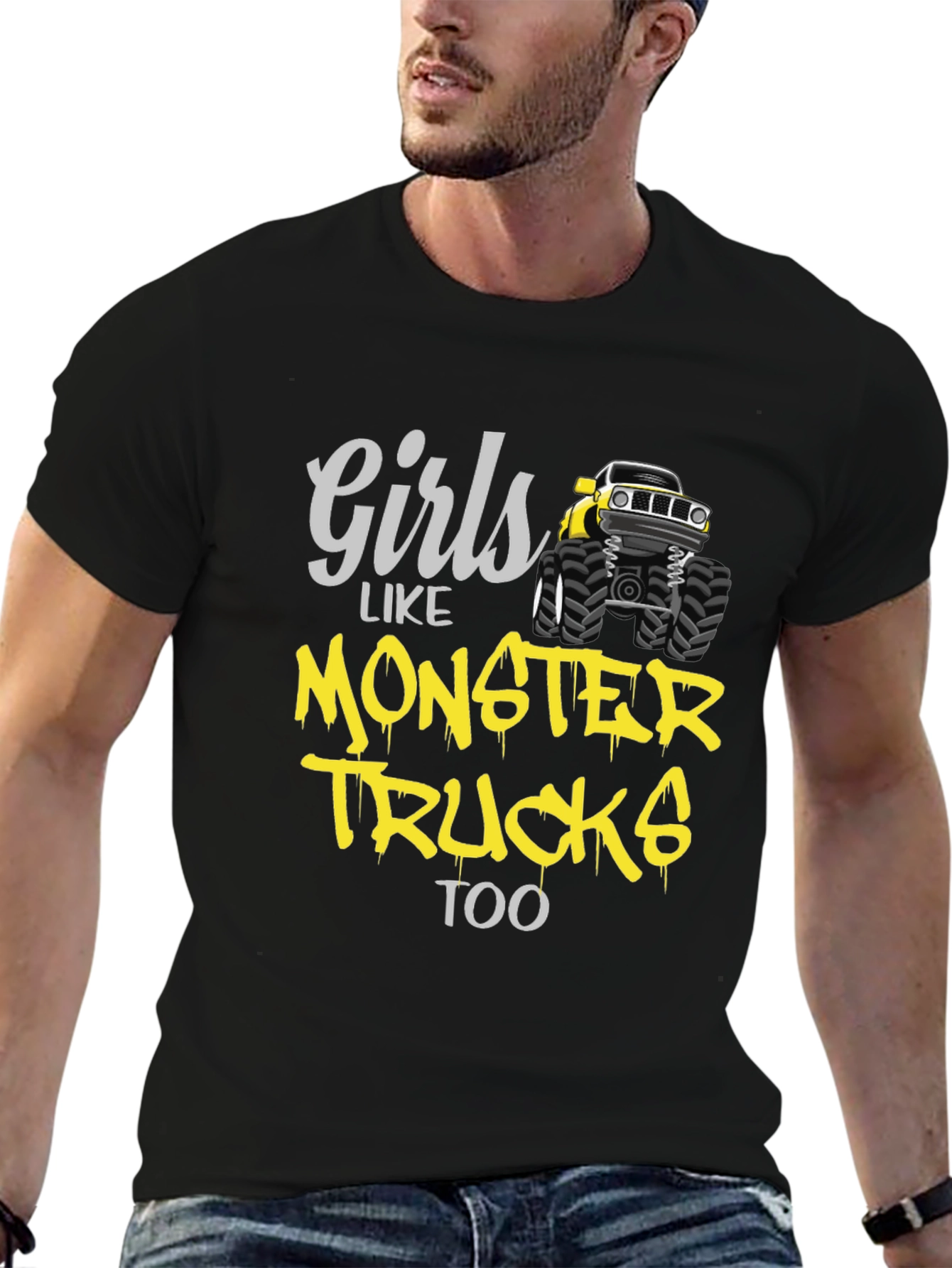 Girls Like Monster Trucks Too T-Shirt