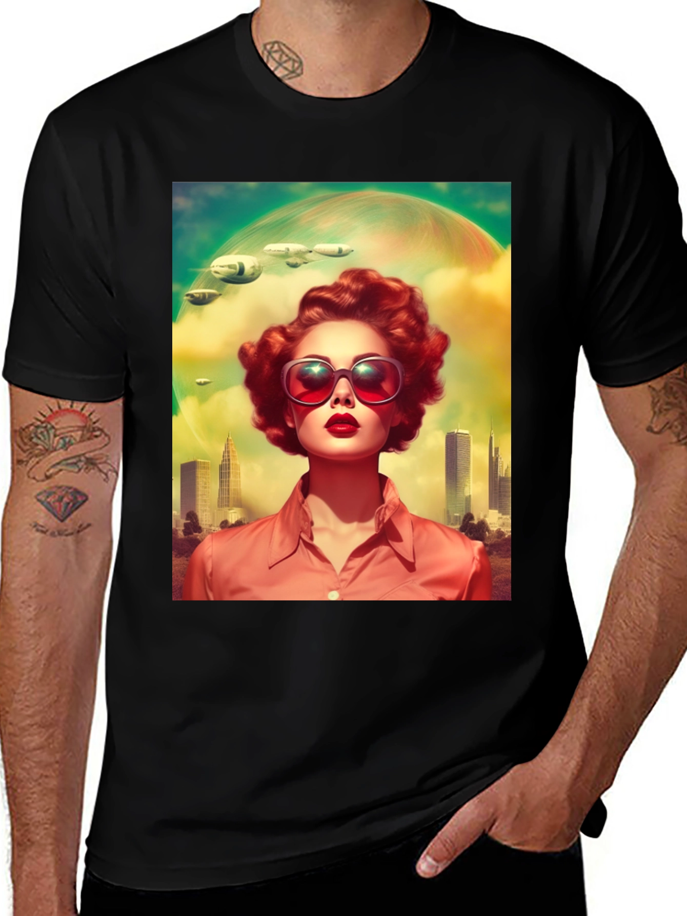Retro Sci-Fi Woman Graphic Tee