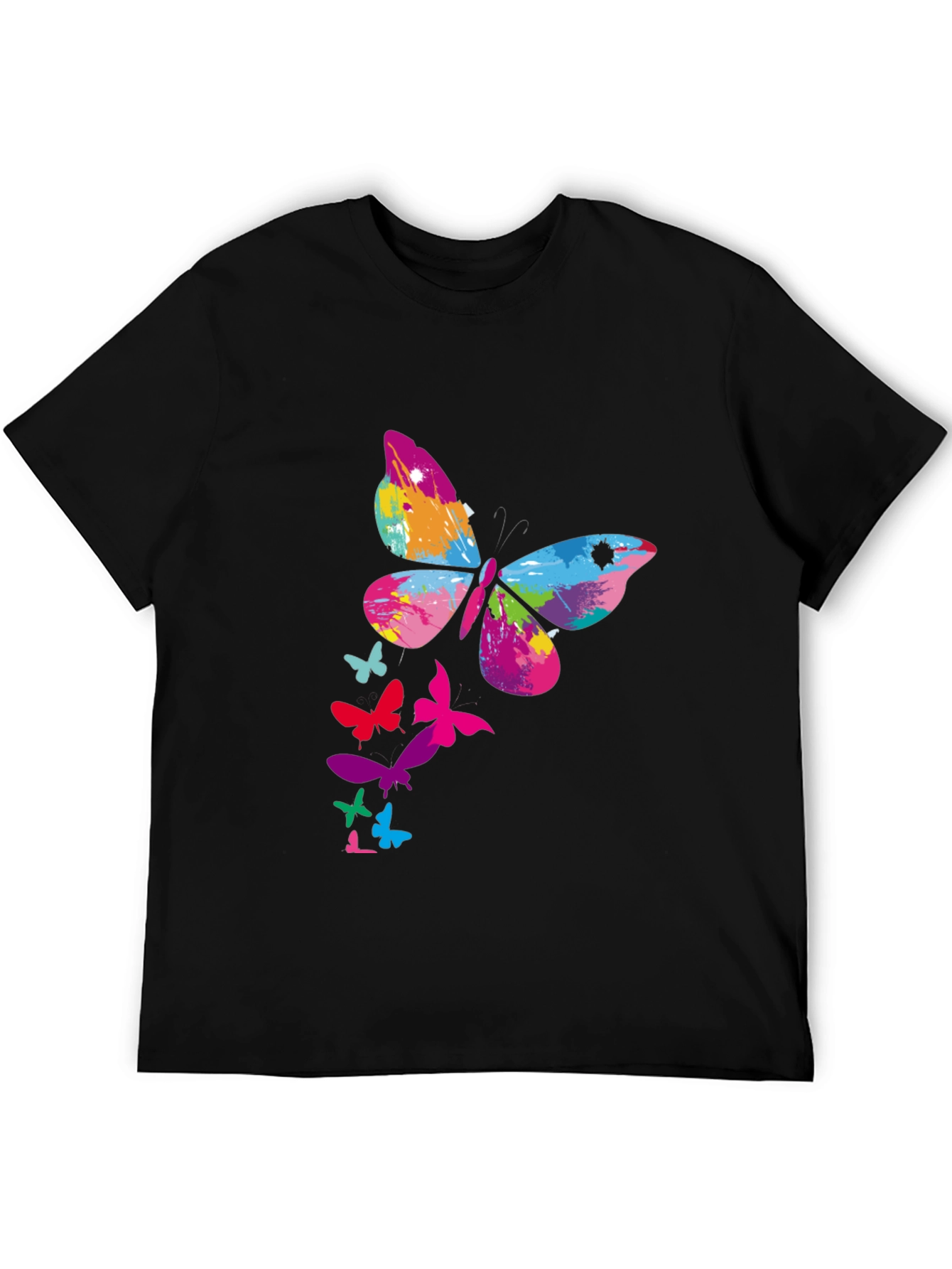Butterfly Splash Black Tee