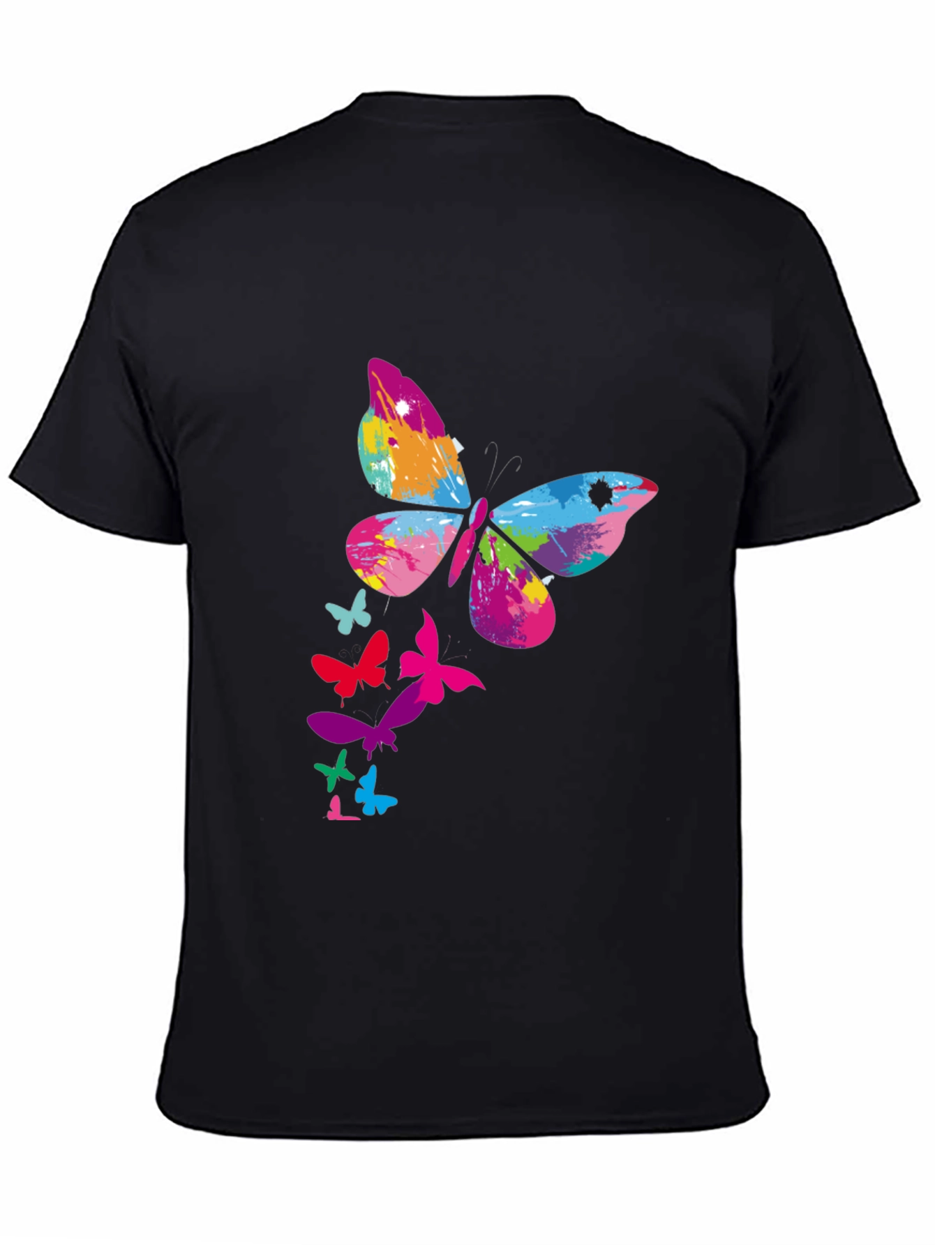 Butterfly Splash Black Tee