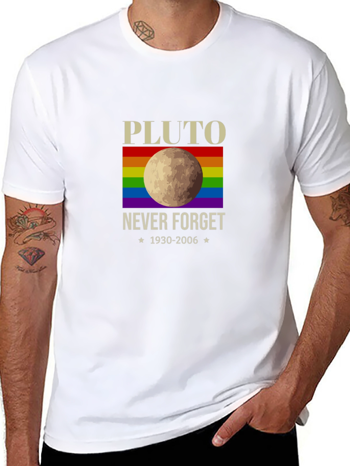 Pluto Never Forget LGBT Pride T-Shirt
