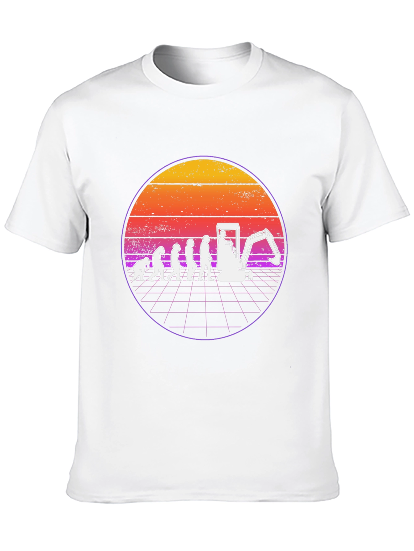 Excavator Evolution Retro T-Shirt